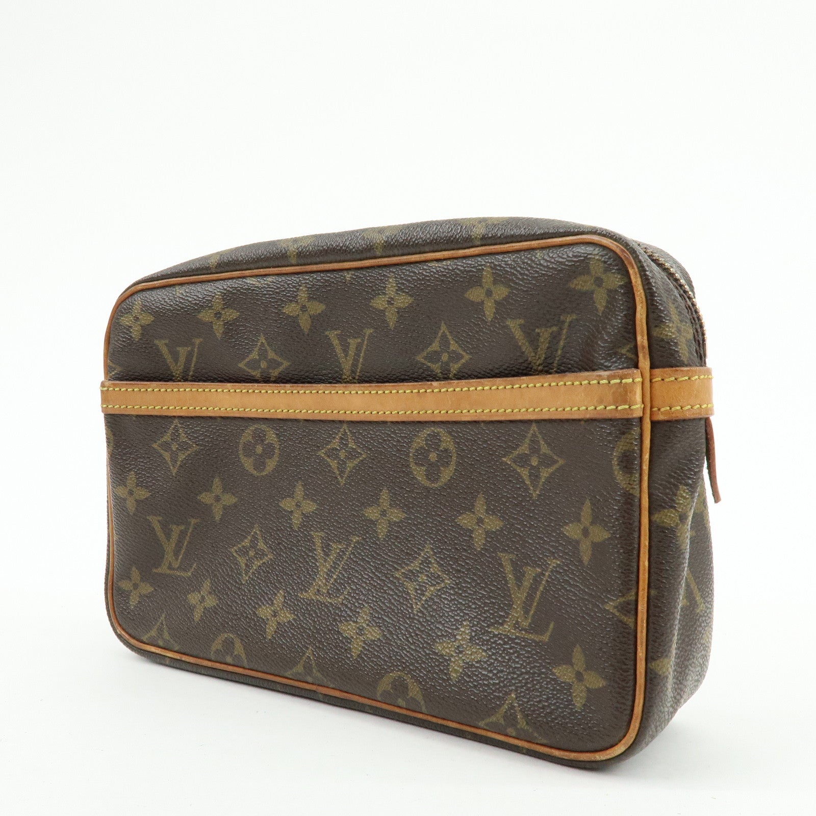 Louis Vuitton Monogram Compiegne 28 Pouch Clutch Bag Brown M51845