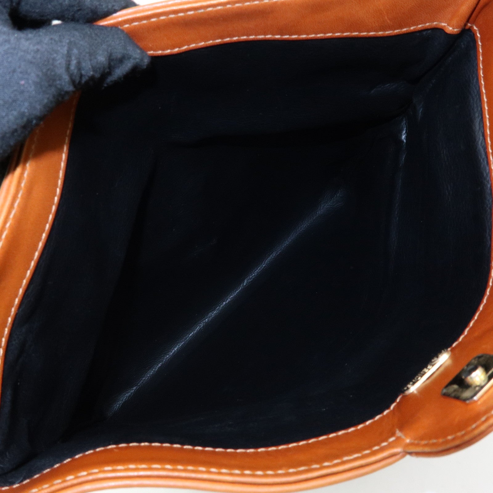 FENDI Zucca PVC Coated Canvas Leather Clutch Bag Brown 2487133