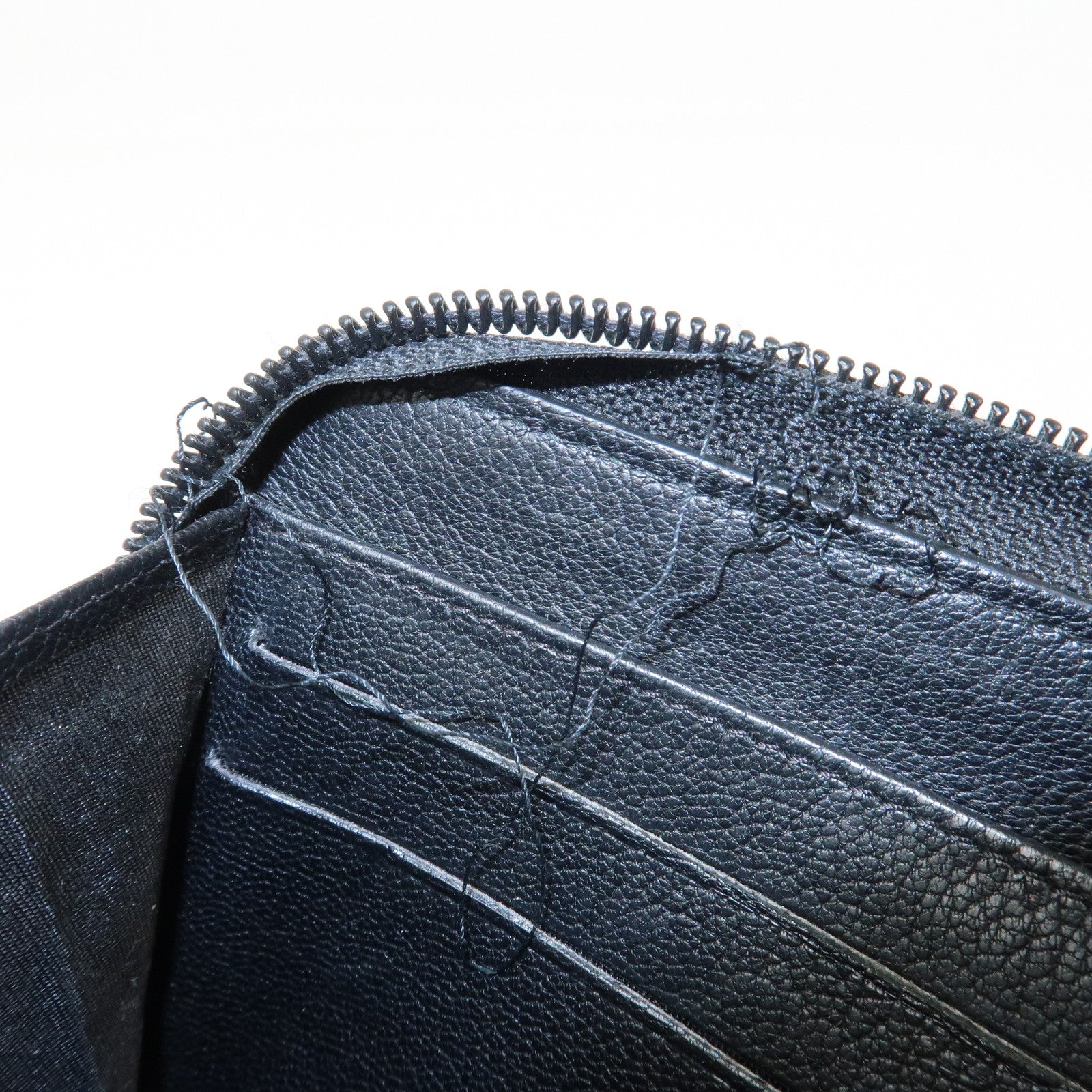 CHANEL Set Of 2 Leather Bi-Fold Long Wallet Key Case Black Gold