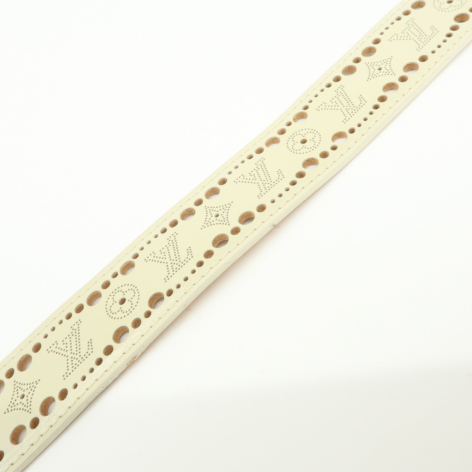 Louis Vuitton Leather Ceinture Phoenix Belt Ivory 85/34 M9680