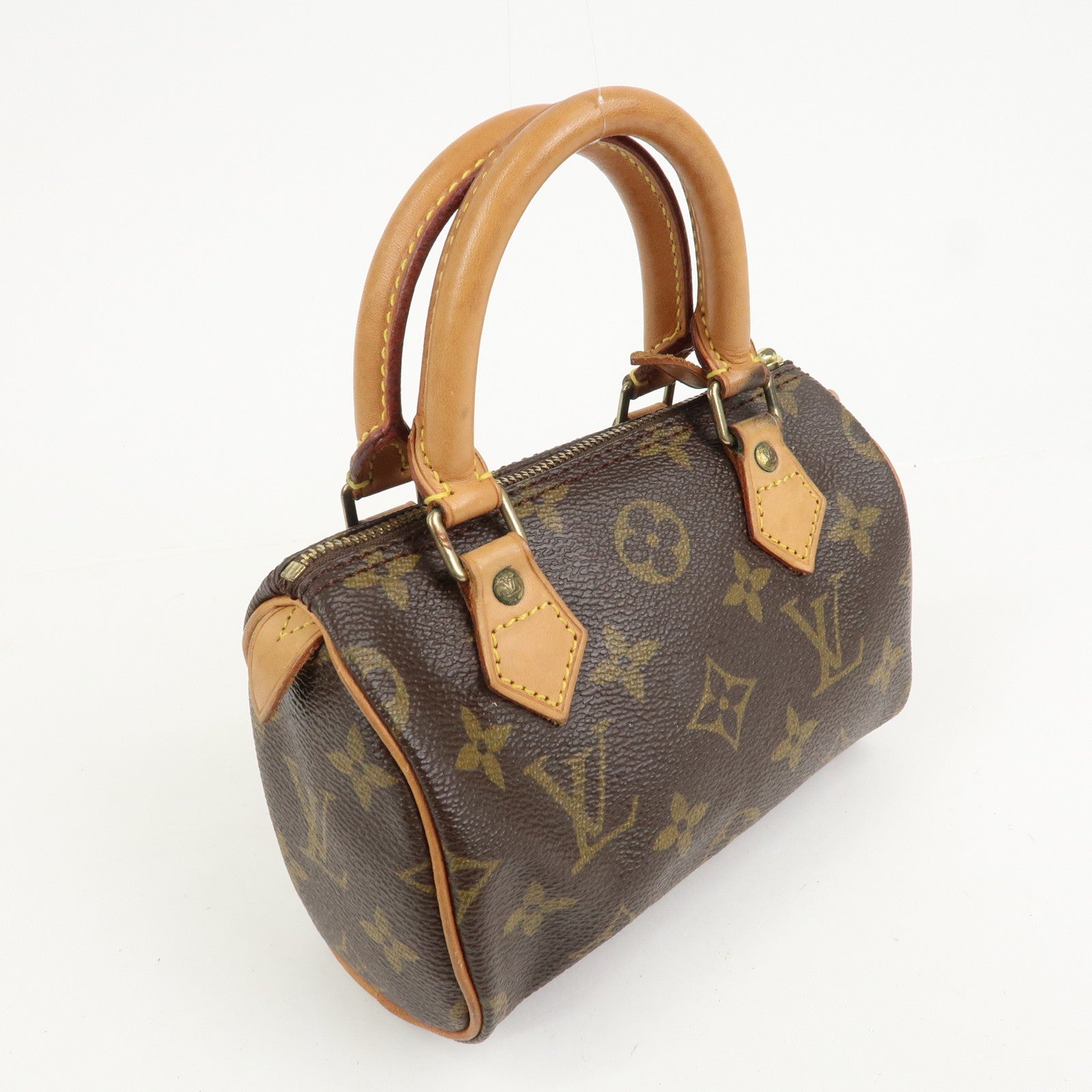 Louis Vuitton Monogram Mini Speedy Hand Bag Brown M41534