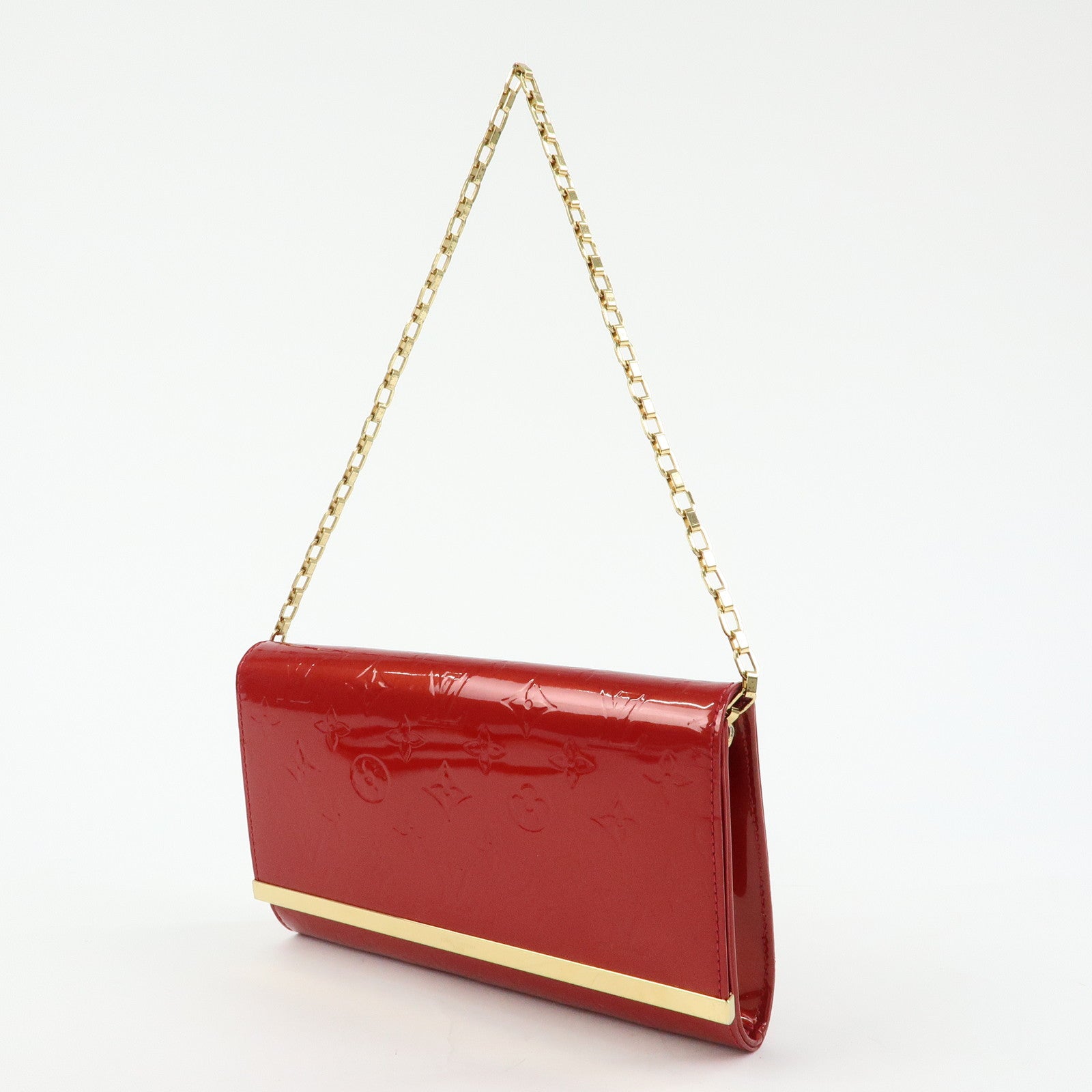 Louis Vuitton Monogram Vernis Leather Clutch Ana 3Way Bag M90095