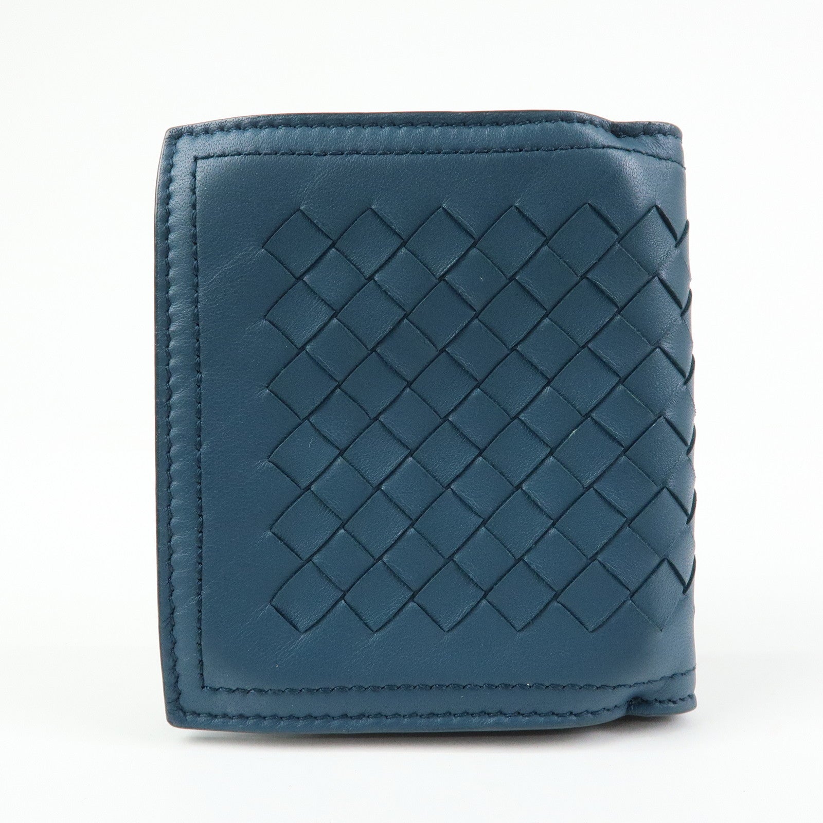 BOTTEGA VENETA Intrecciato Leather Bi-fold Comact Wallet 547441