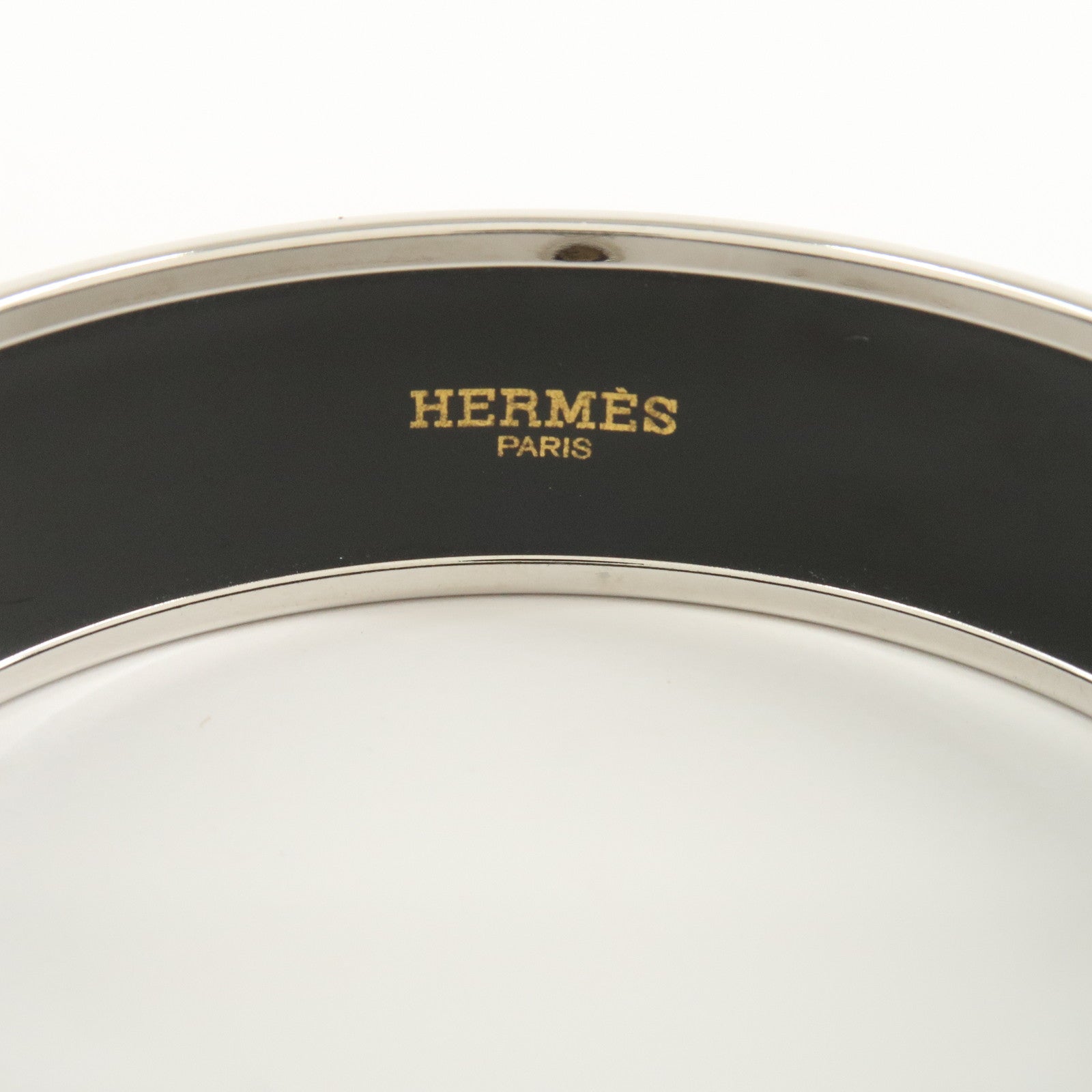 HERMES Email GM Bangle Bracelet Purple Yellow Red