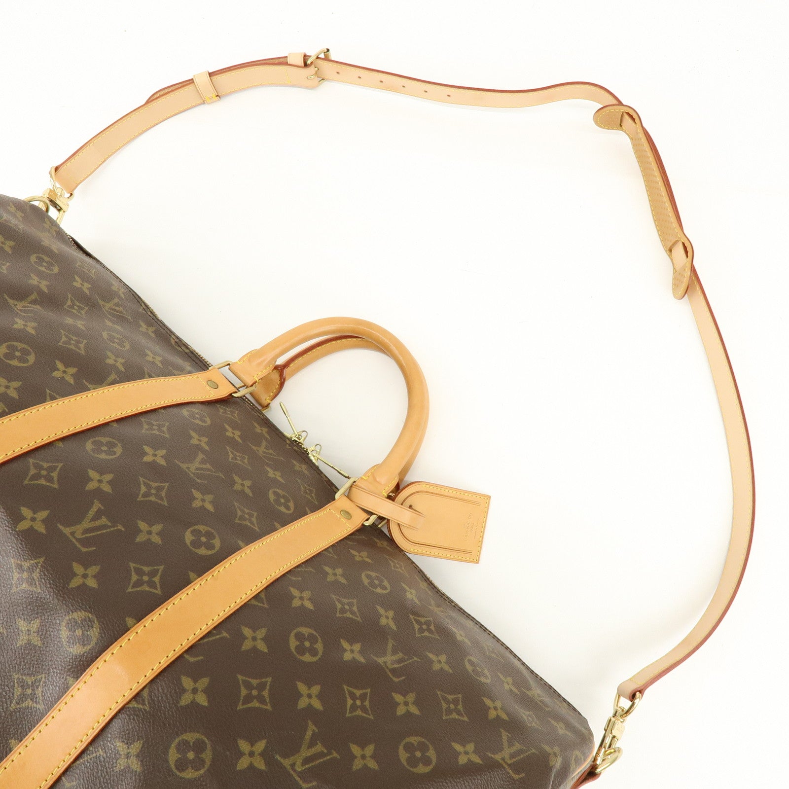 Louis Vuitton Monogram Keep All Bandouliere 55 Boston Bag M41414