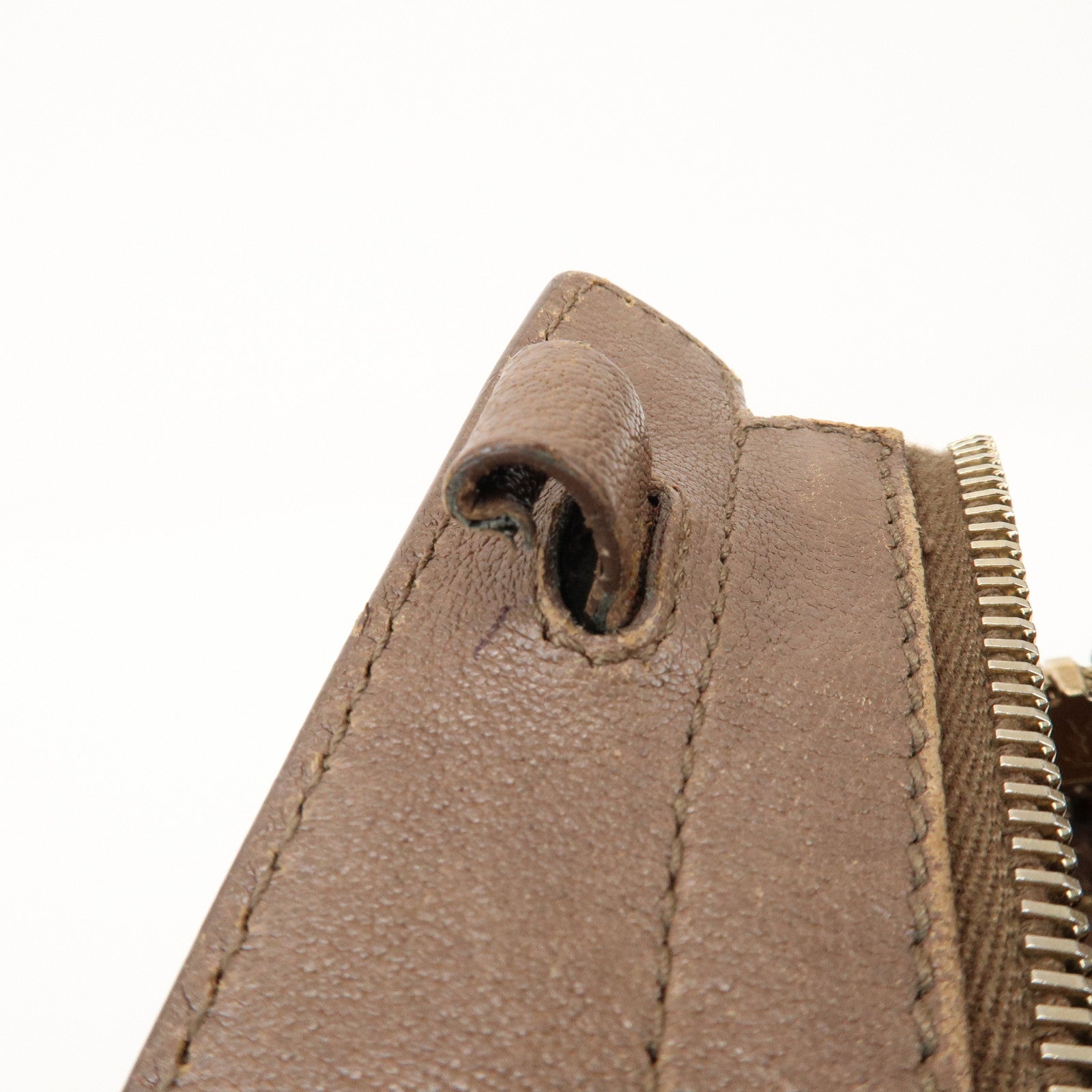 SAINT LAURENT PARIS Cabas Chyc Leather 2Way Bag Hand Bag Brown