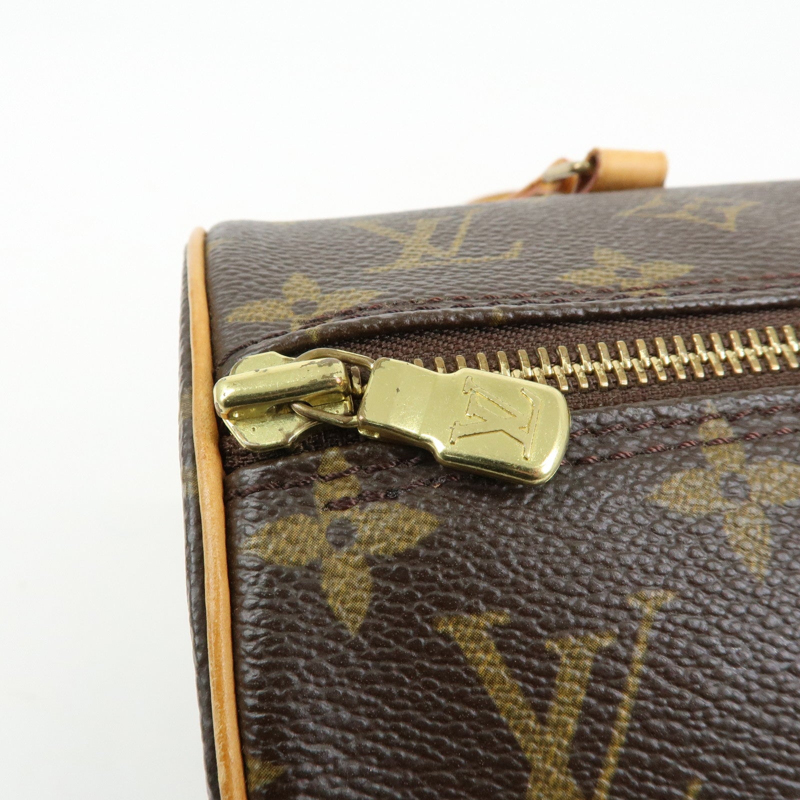 Louis Vuitton Monogram Papillon 30 Hand Bag Brown M51385