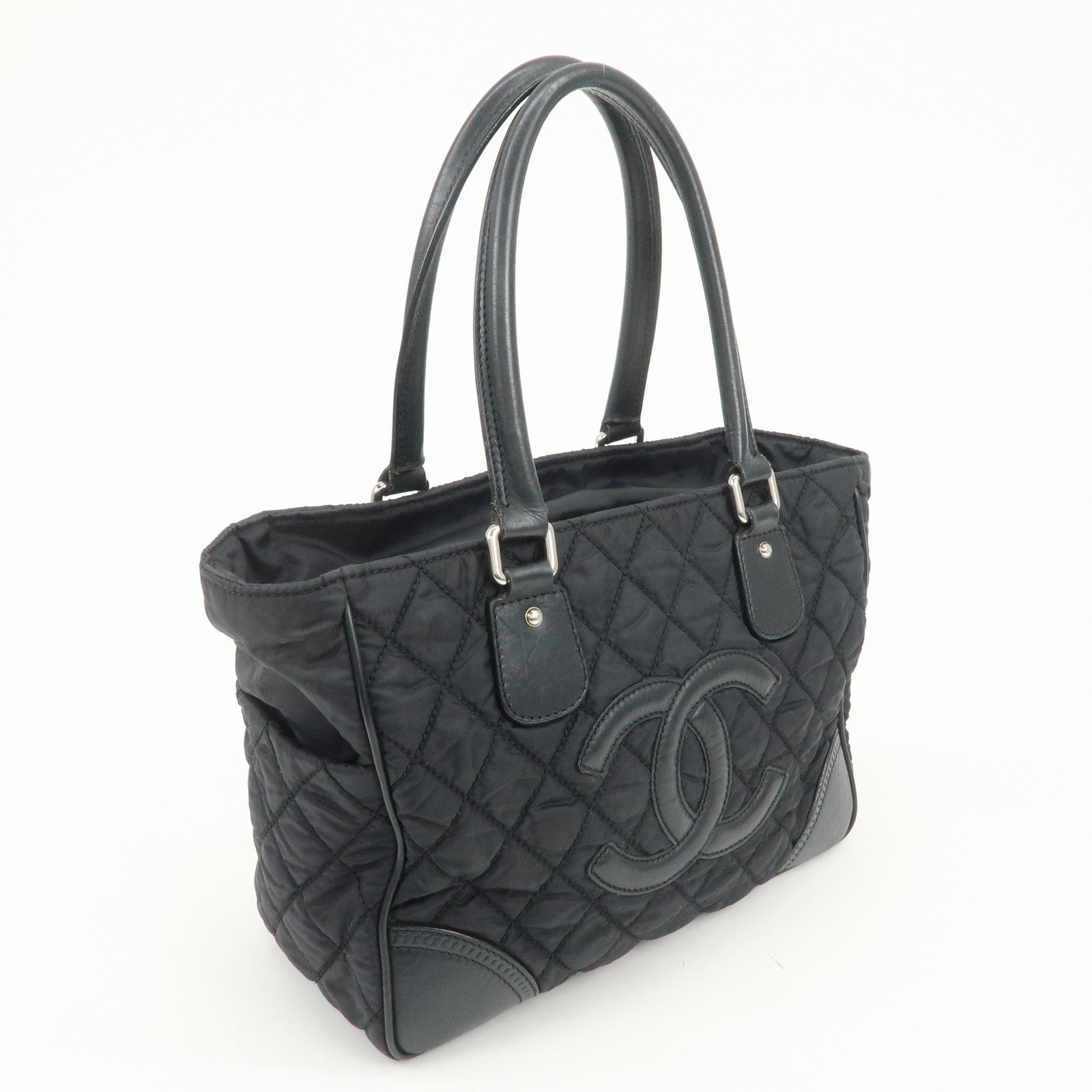 CHANEL Paris New York Nylon Leather Tote Bag Shoulder Bag A33100