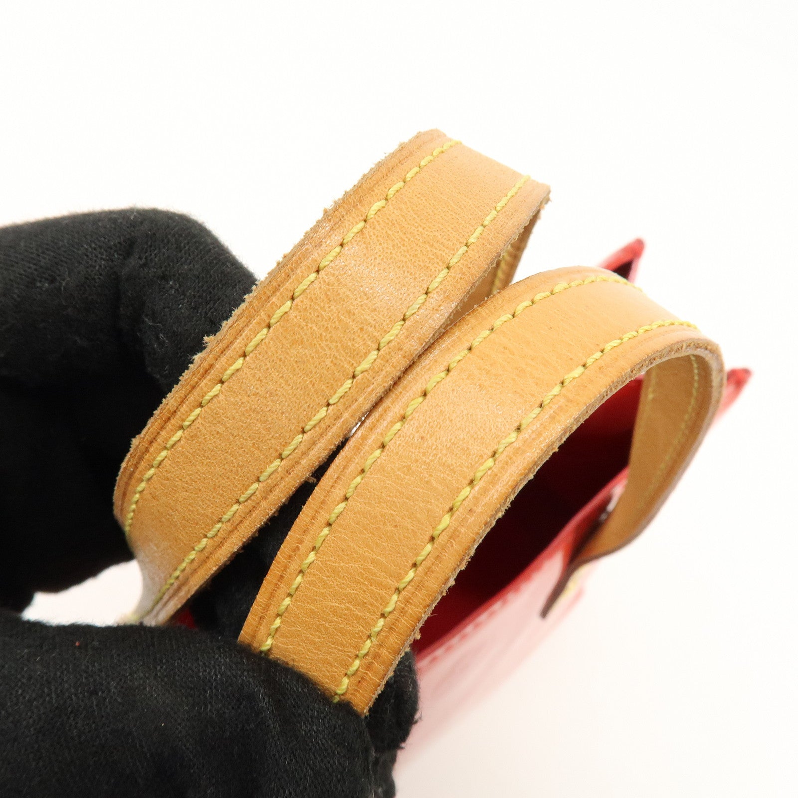 Louis Vuitton Monogram Vernis Lead PM Hand Bag Pomme d'Amour M91990