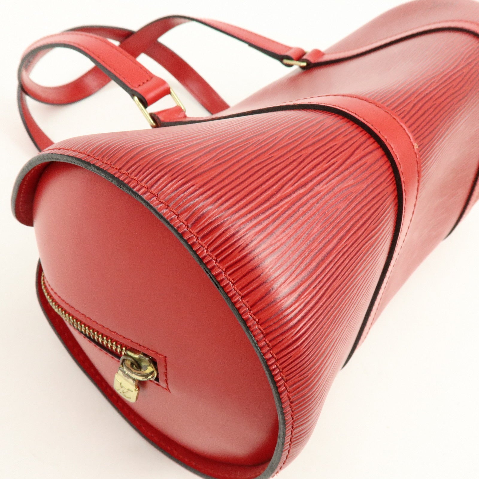 Louis Vuitton Epi Soufflot Hand Bag Castillian Red M52227