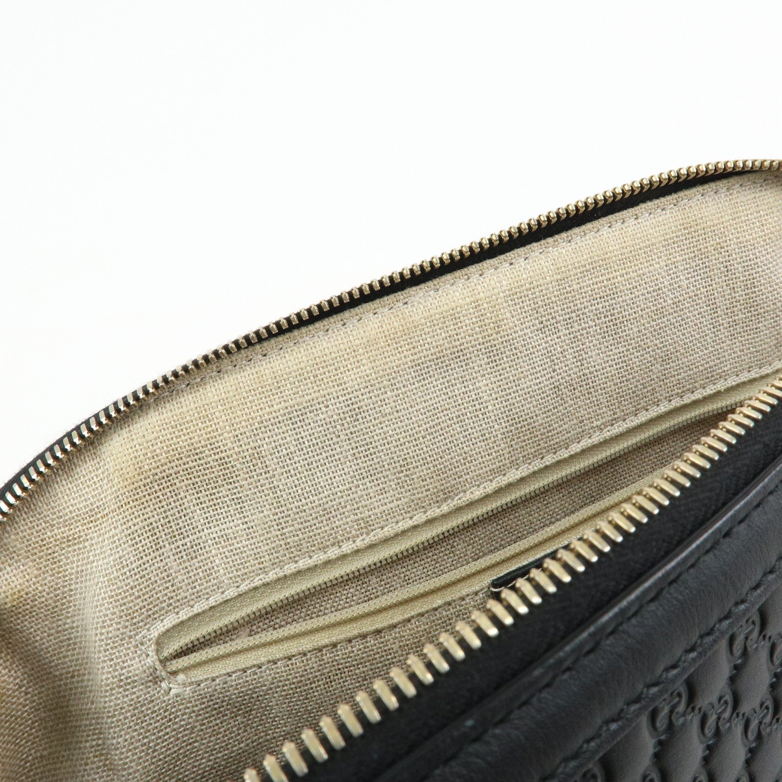 GUCCI Microguccissima Leather 2WAY Bag Hand Bag Black 449663