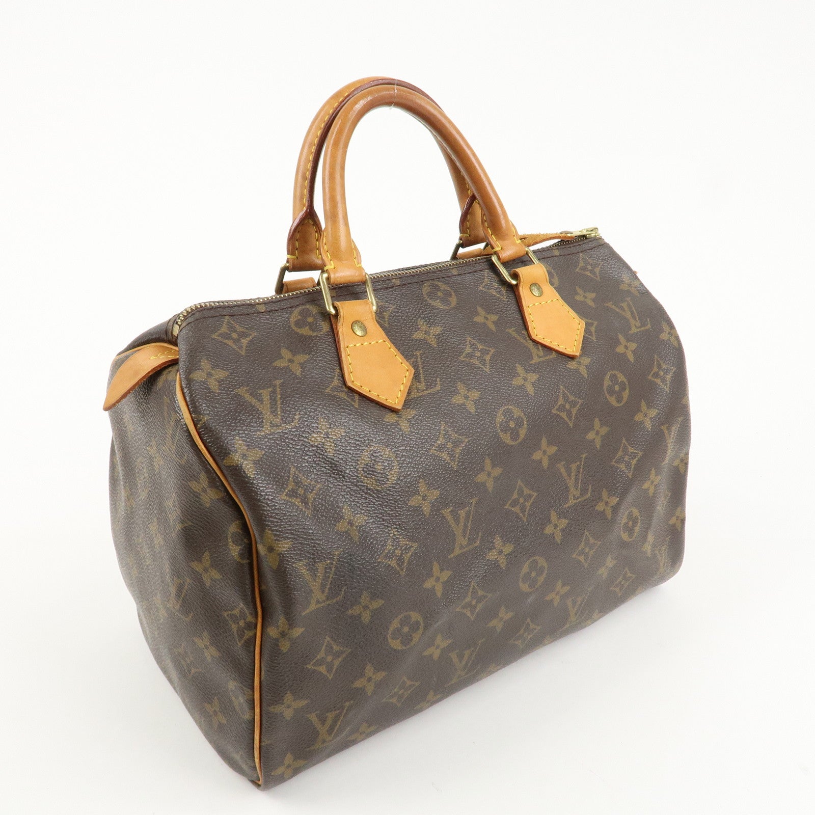 Louis Vuitton Monogram Speedy 30 Boston Bag Hand Bag Brown M41526 Used