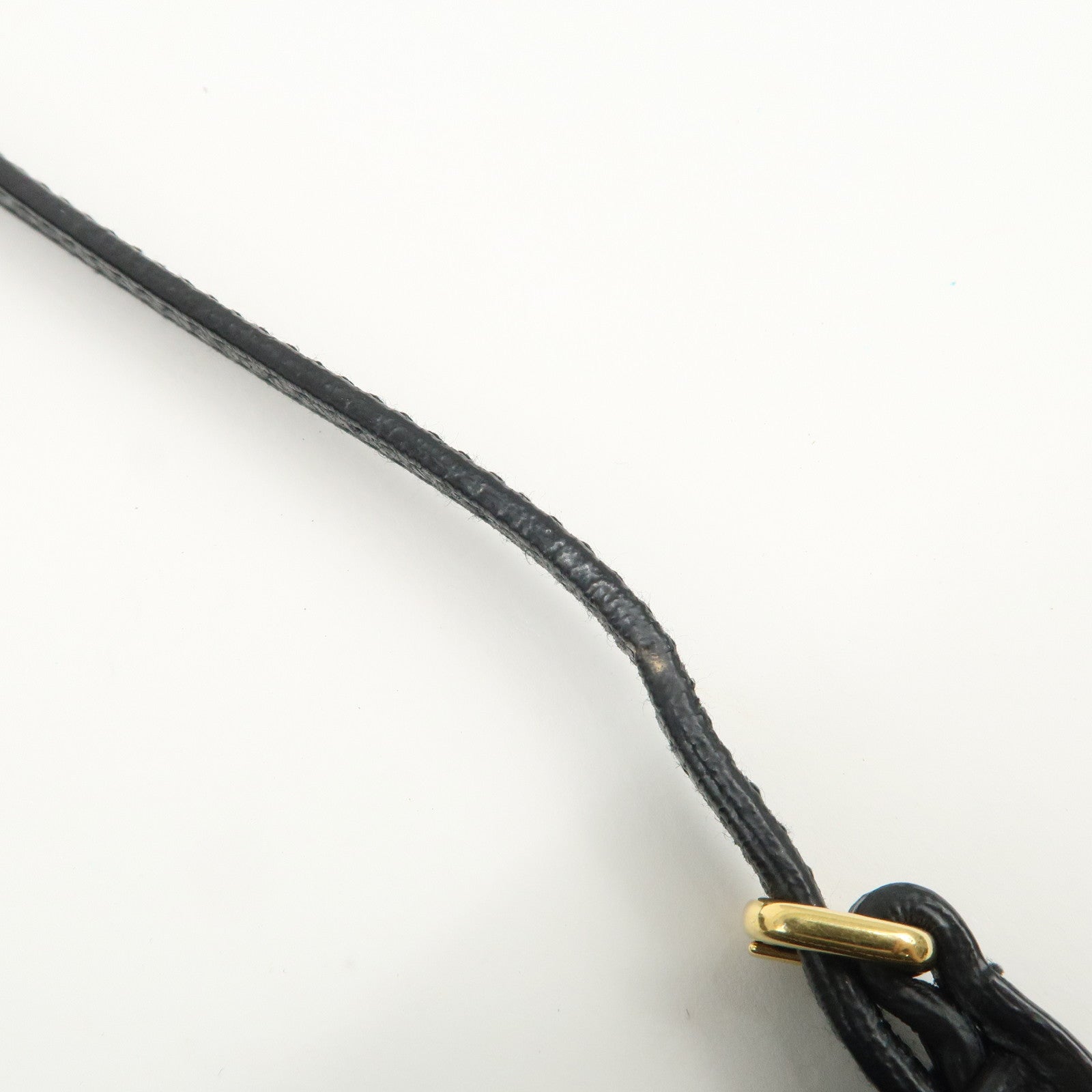 MIU MIU Logo Matelasse Leather Hand Bag Mini Bag Black