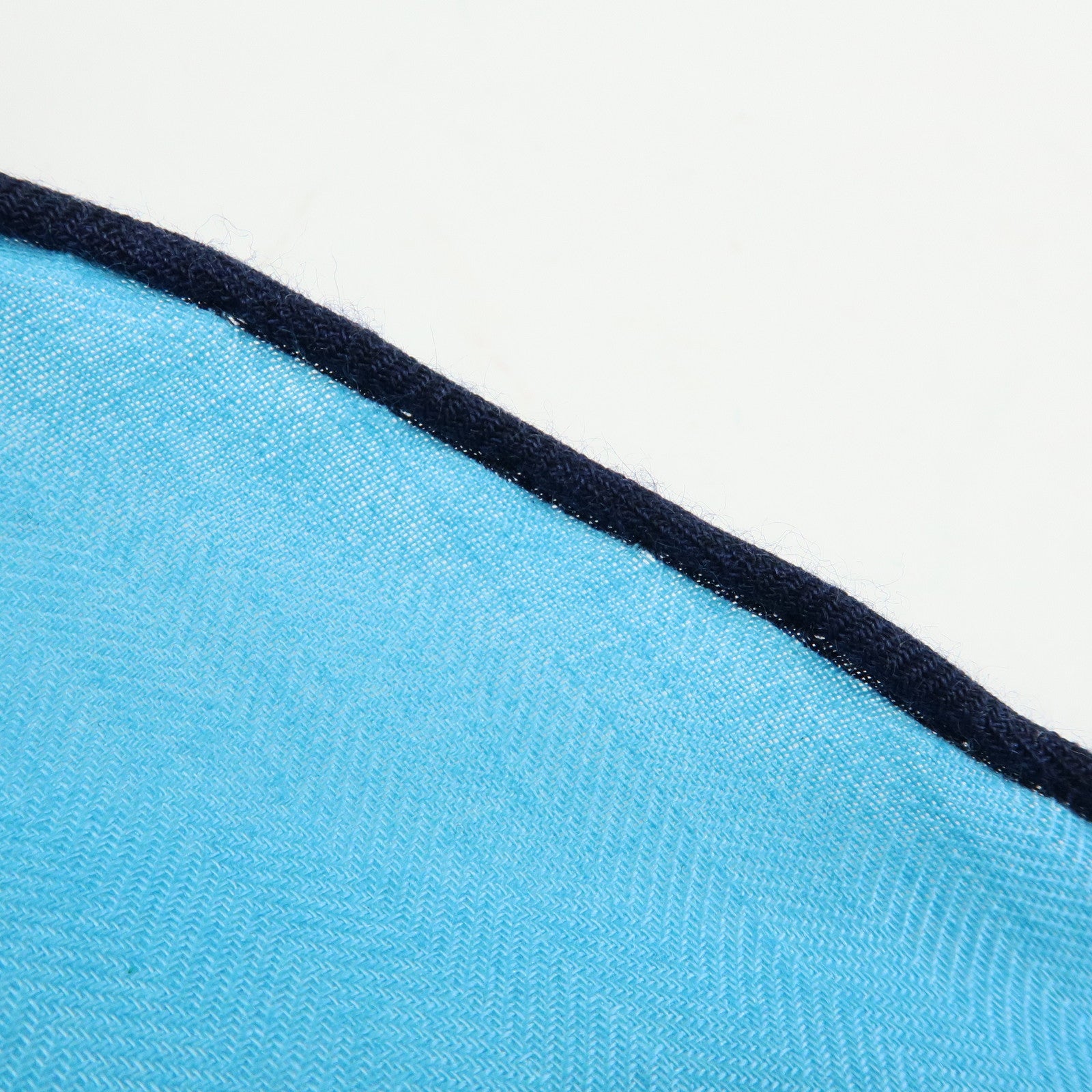 HERMES Cashmere Silk Rosange PM Scarf Blue
