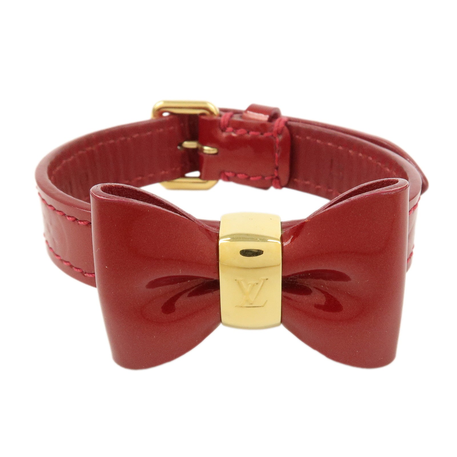 Louis Vuitton Monogram Vernis Bracelet Favorite Red M6618F