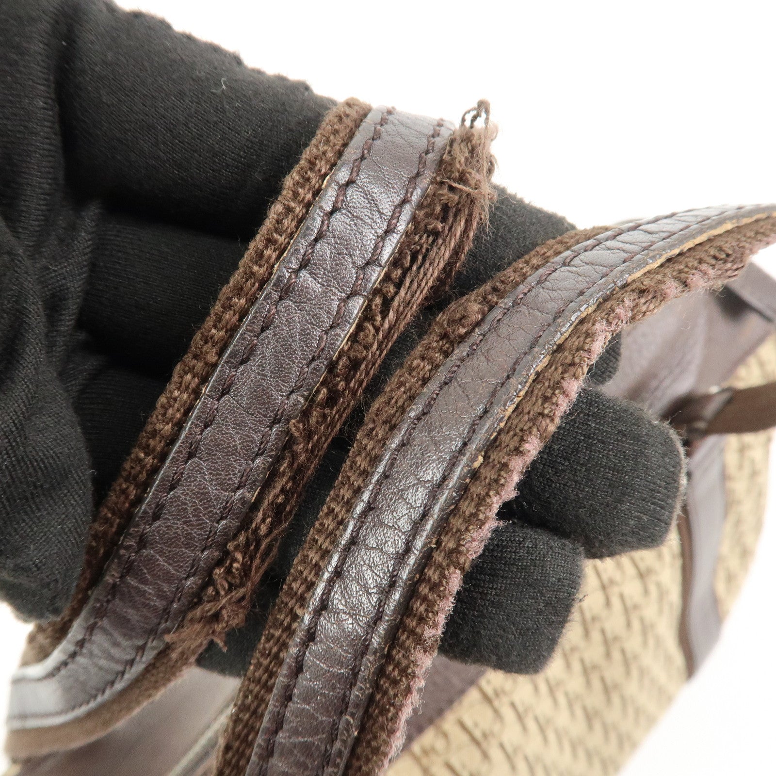 Christian Dior Trotter Street Chic Canvas Leather Boston Bag Beige