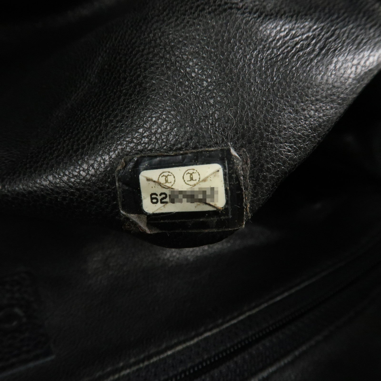 CHANEL Matelasse Leather Boston Bag Bowling Bag Black A15685