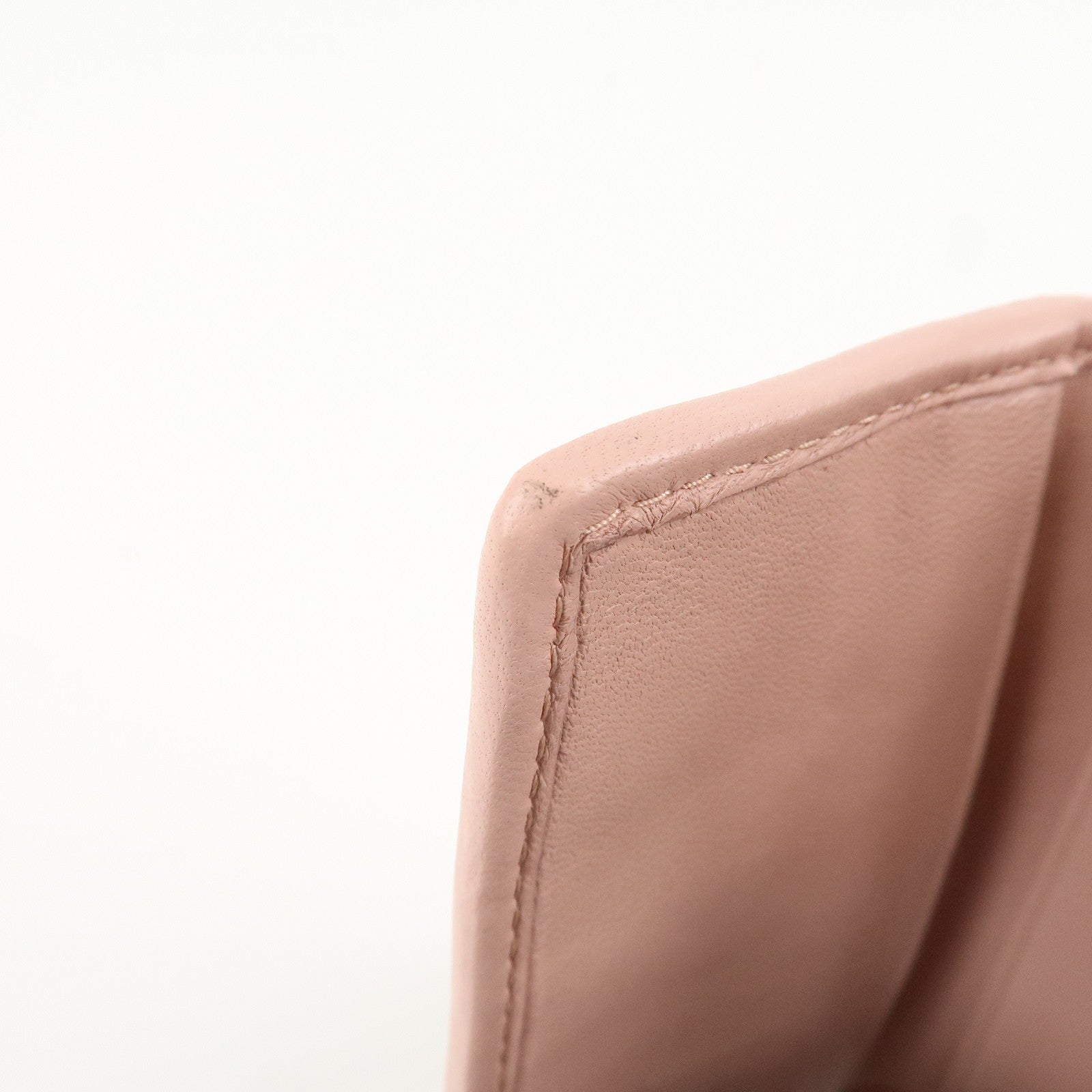 MIU MIU Matelasse Leather Key Case 6 Key Rings Pink 5PG222 Used