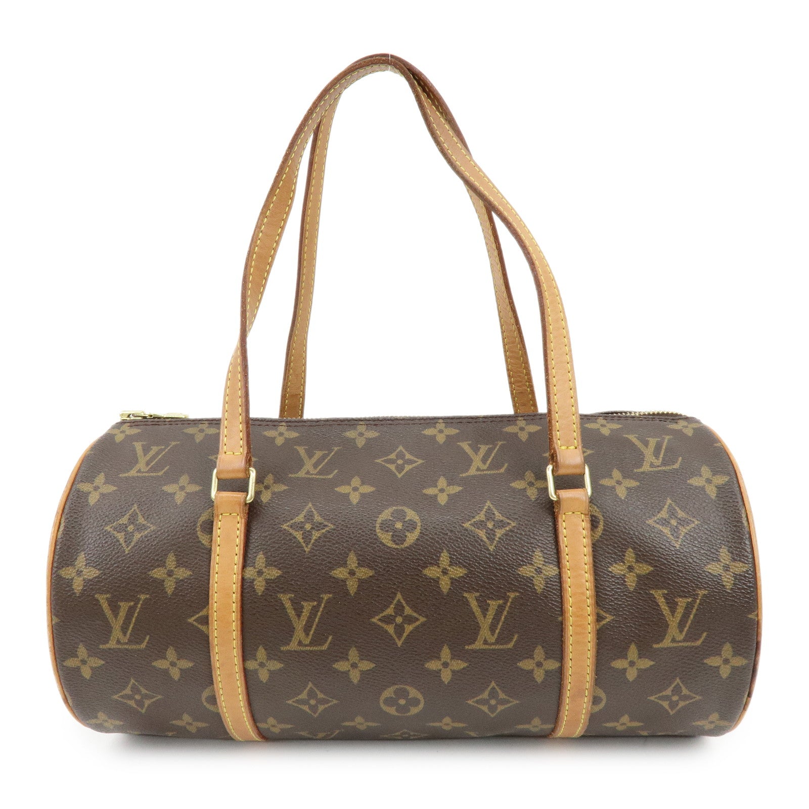 Louis Vuitton Monogram Papillon 30 Hand Bag Brown M51385