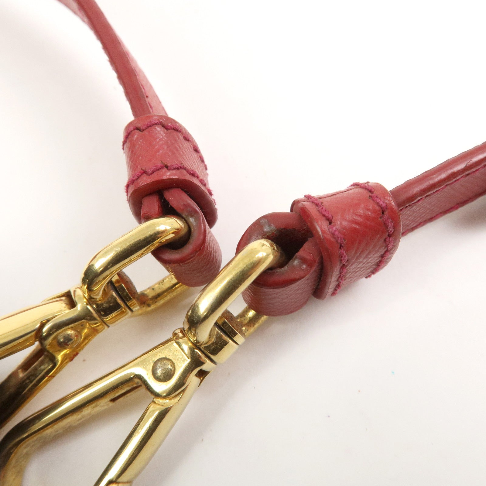 PRADA Triangle Logo Galleria Saffiano Leather 2Way Bag Red BN2274