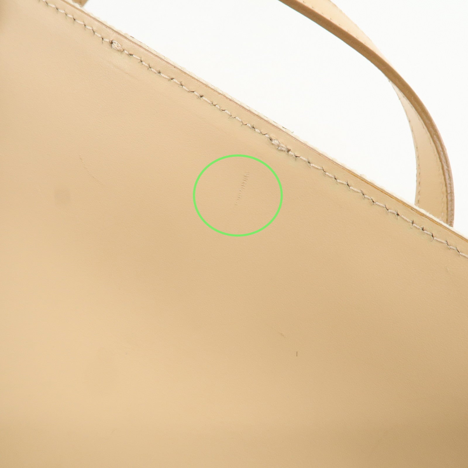 BURBERRY Cotton Leather Tote Bag Hand Bag Natural Beige