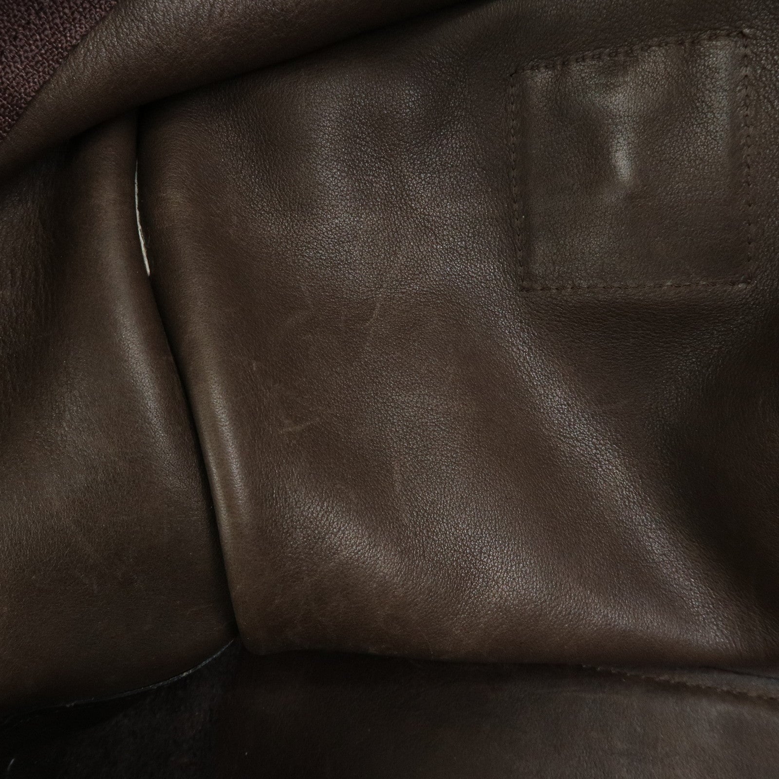 LOEWE Anagram Amazona36 Suede Leather Hand Bag Boston Bag Brown