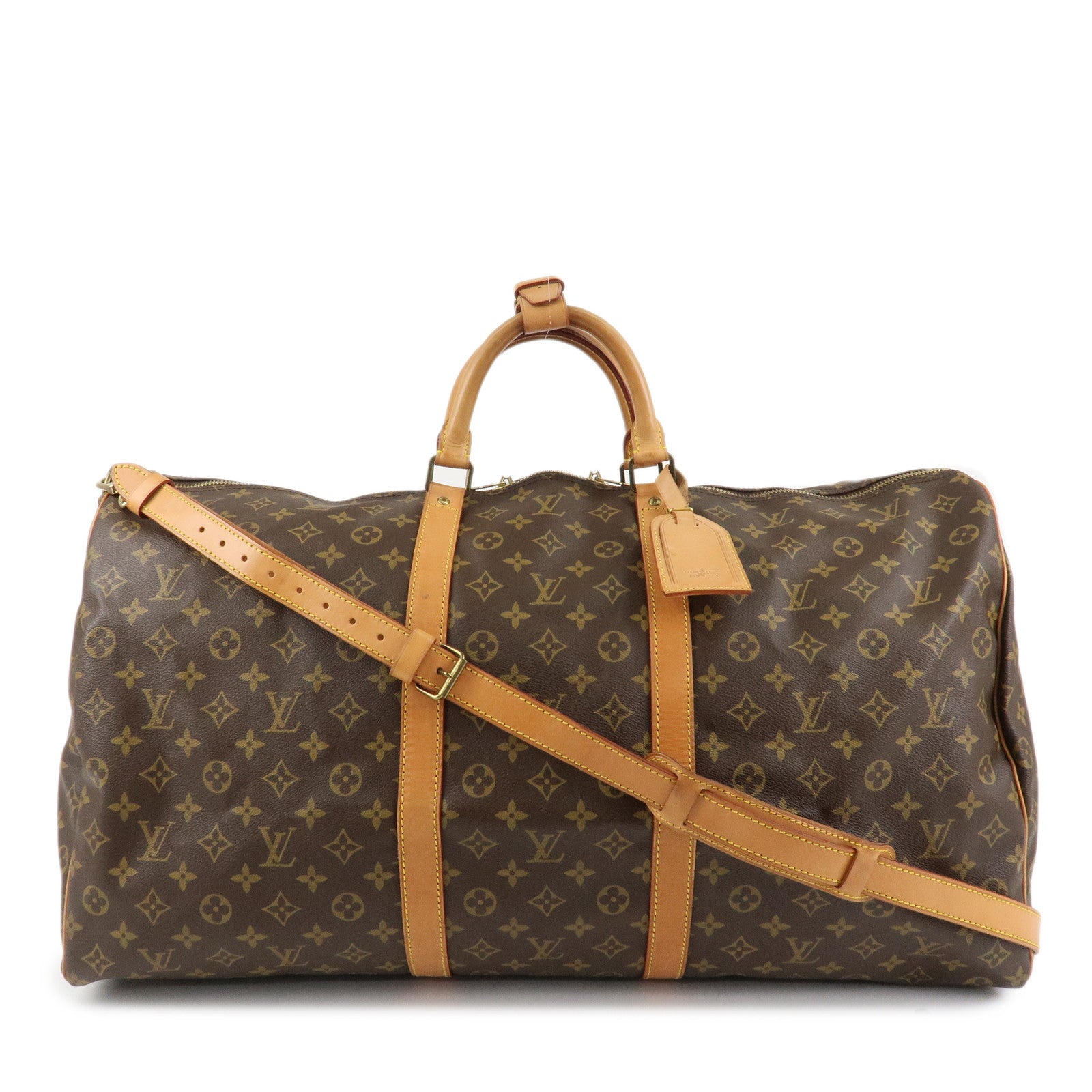 Louis Vuitton Monogram Keep All Bandouliere 60 Bag Brown M41412 Used