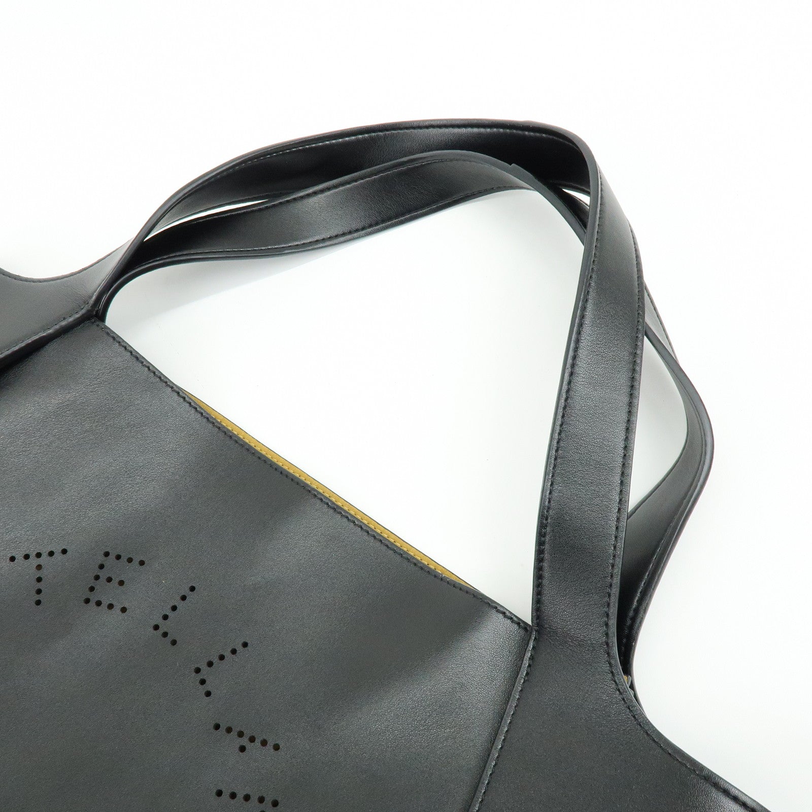 STELLA MCCARTNEY Faux Leather Vegan Leather Tote Bag Black