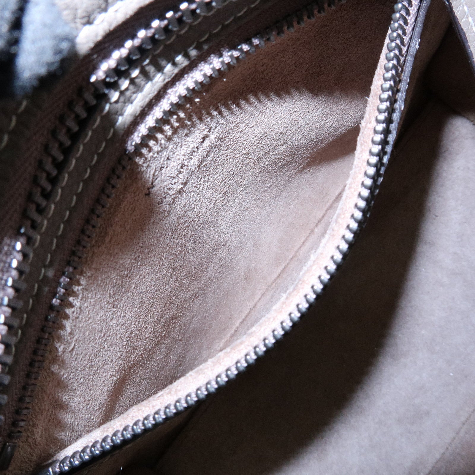 CELINE Luggage Micro Shopper Calf Leather Hand Bag Gray