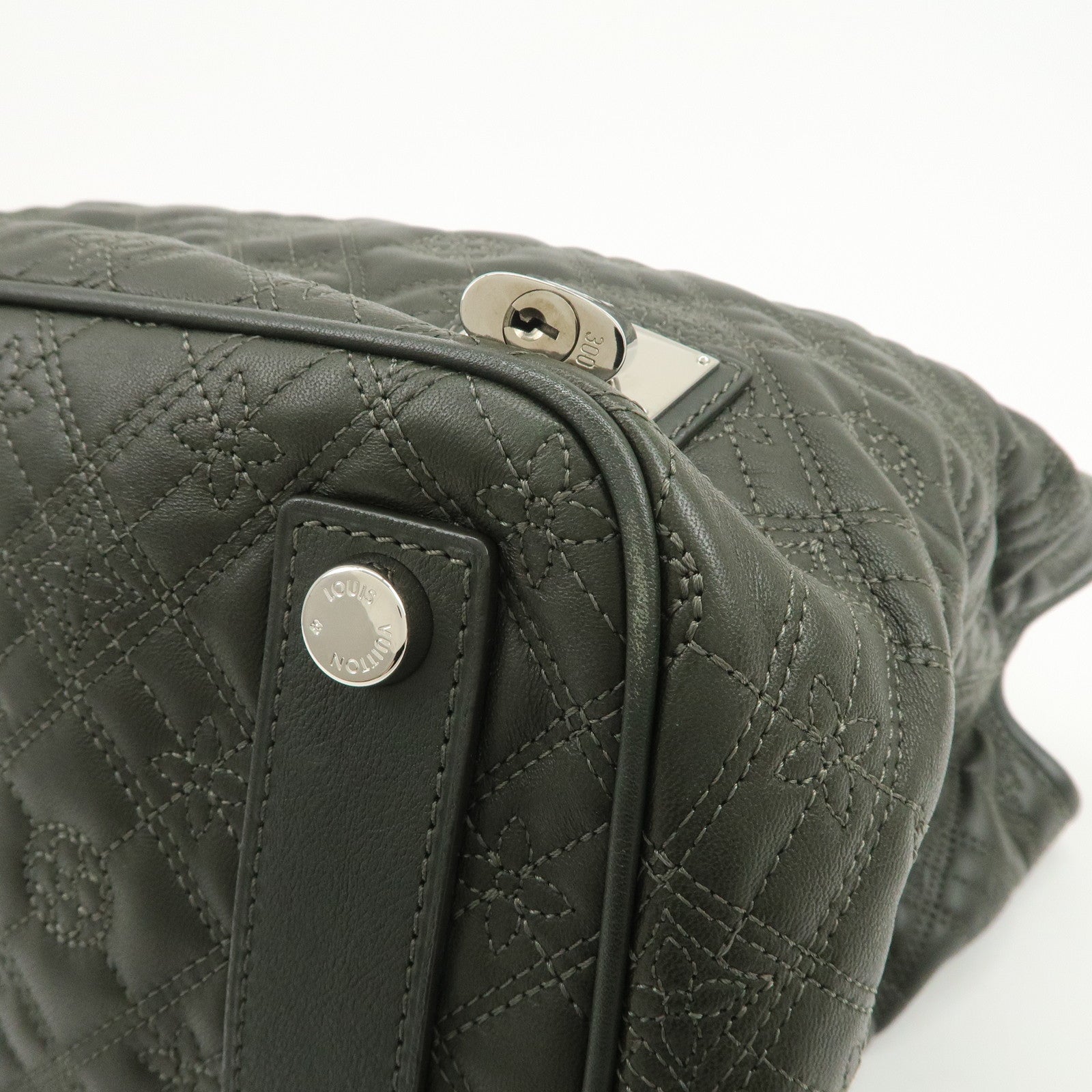 Louis Vuitton Monogram Antheia PM Leather Hand Bag Dark Green