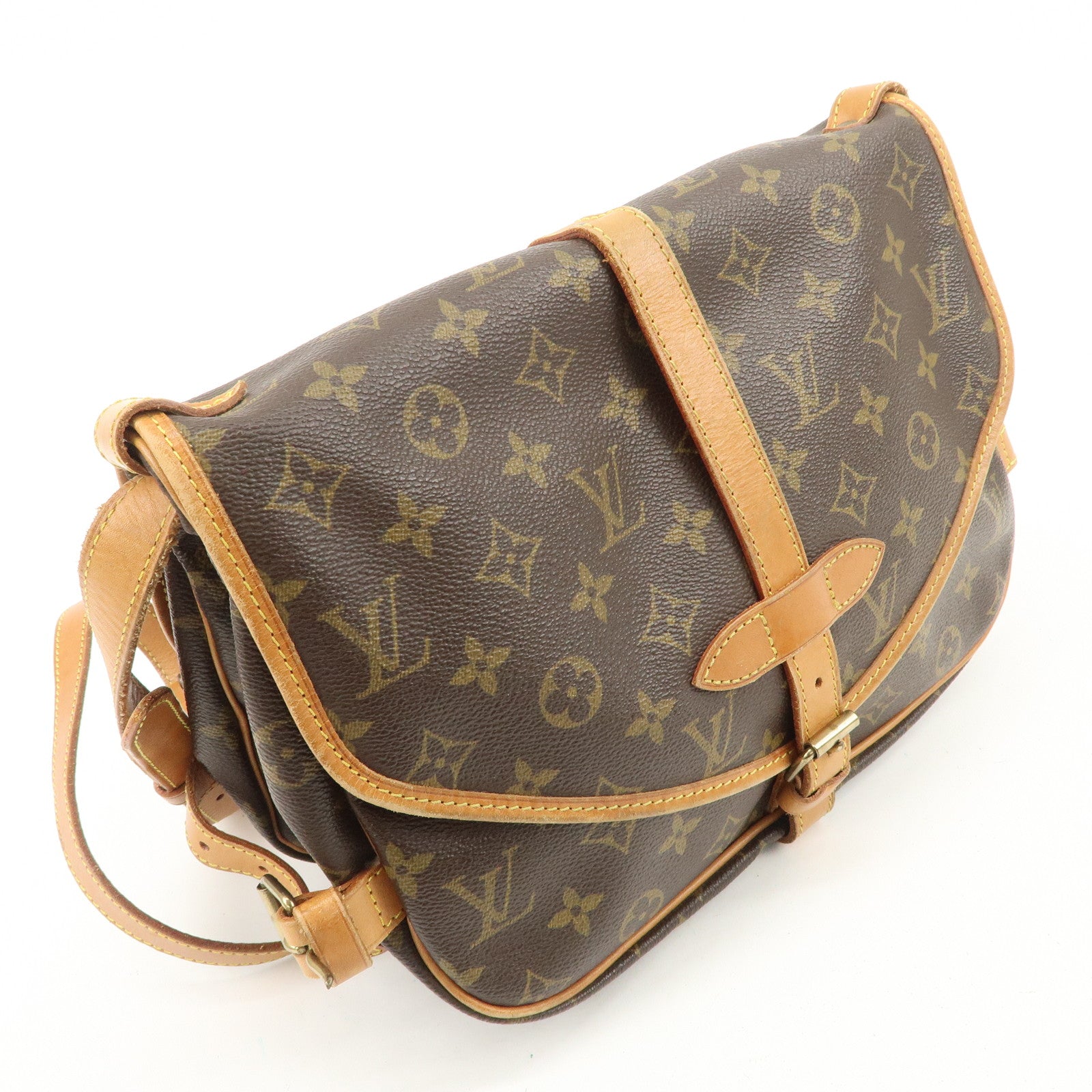Louis Vuitton Monogram Saumur 30 Crossbody Bag Brown M42256 Used