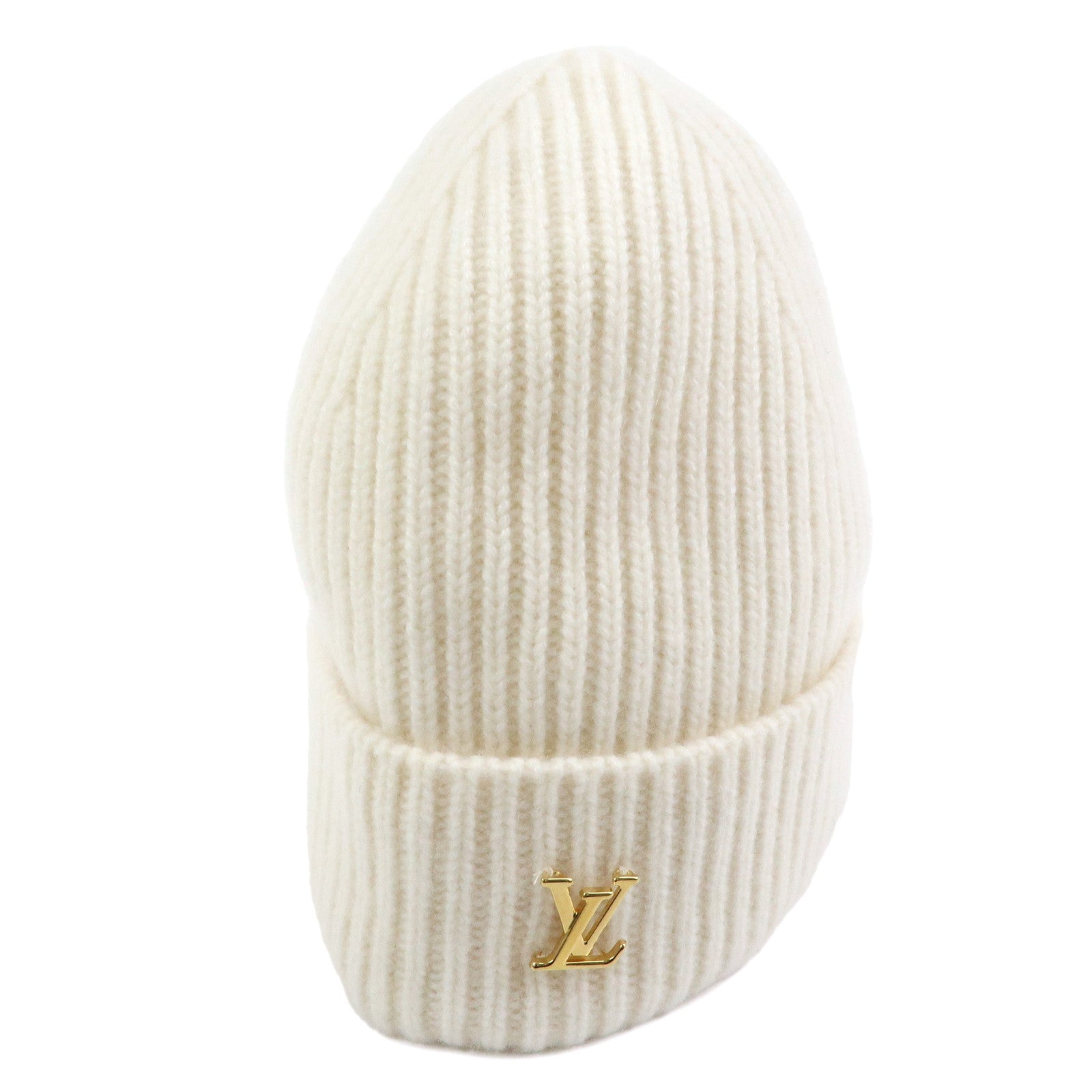 Louis Vuitton Cashmere 100% LV Spark Beanie Blanc M77882