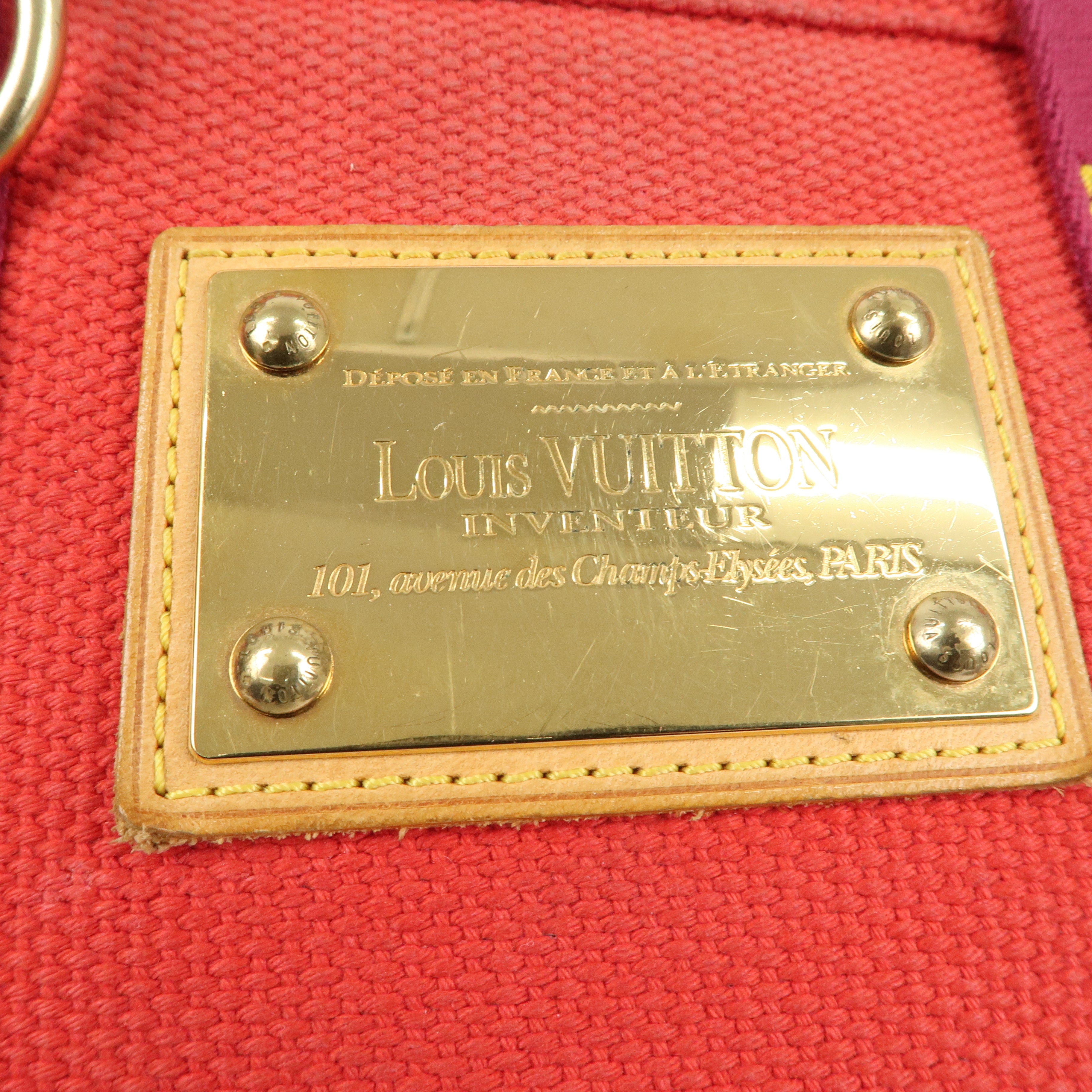 Louis Vuitton Antigua Cabas PM Hand Bag Rouge M40037