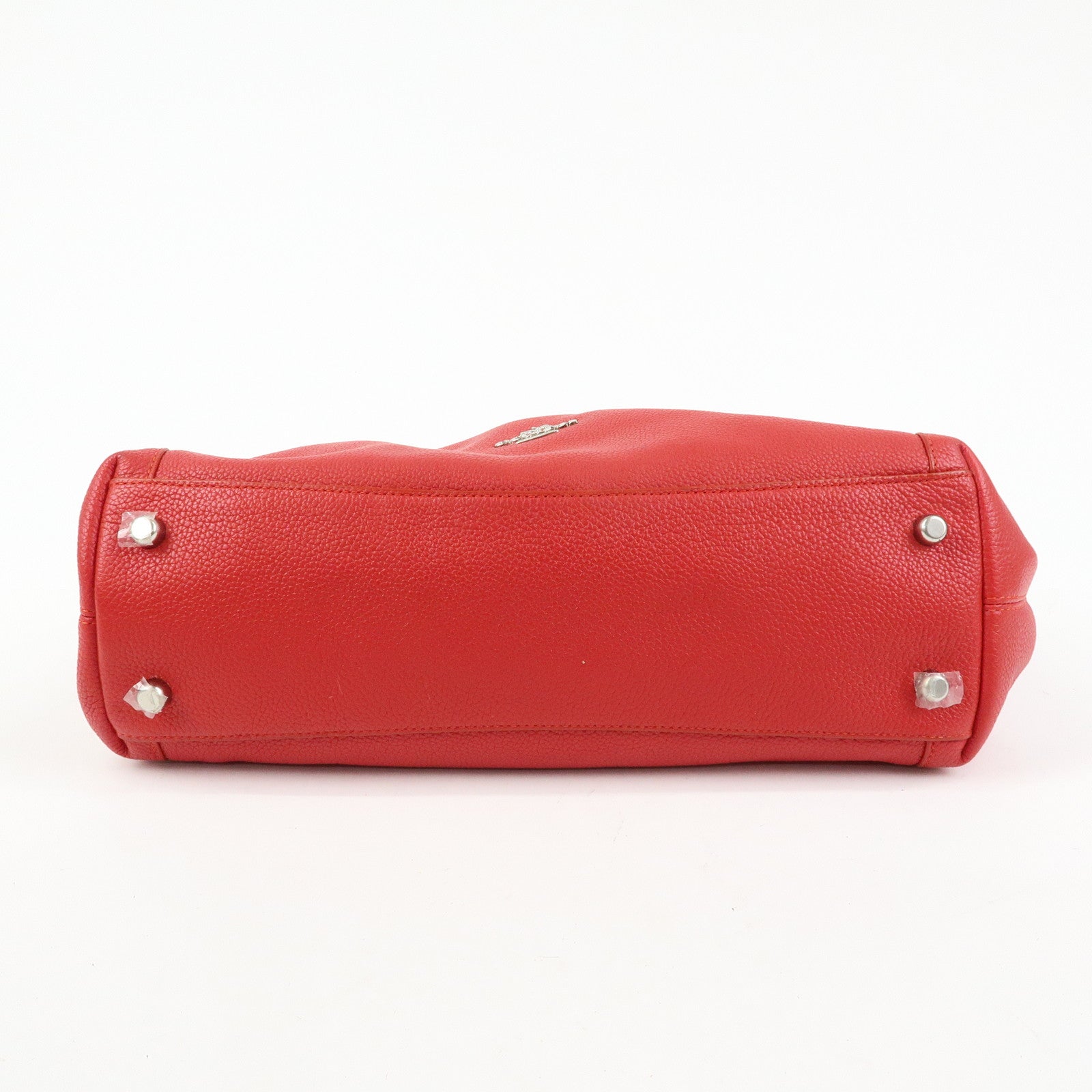 COACH Edie Set of 2 Leather Shoulder Bag Hand Bag Red
