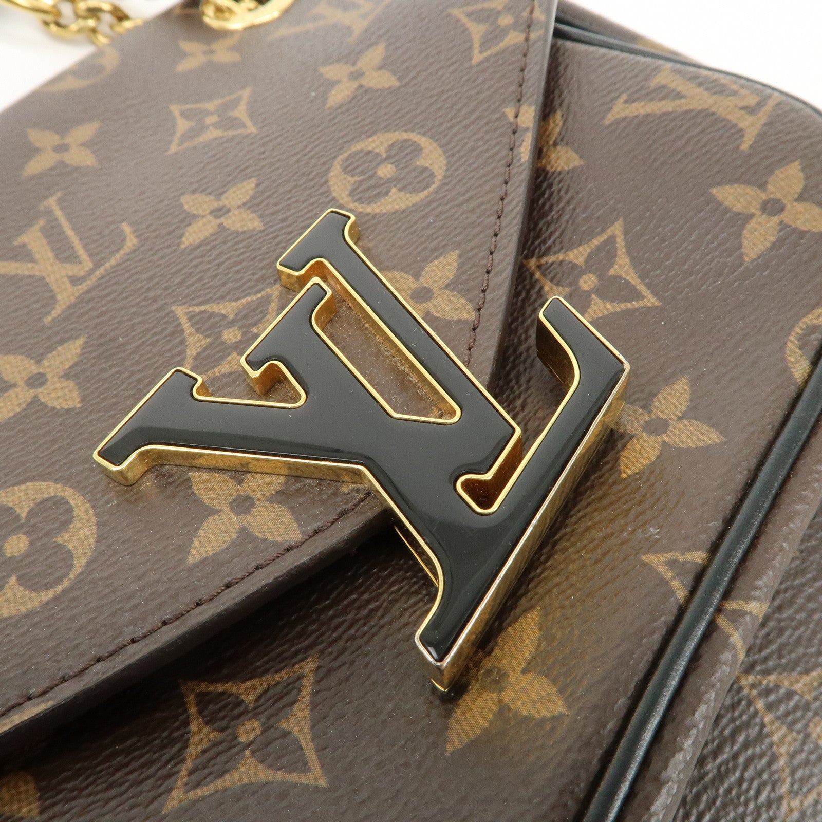 Authc Louis Vuitton Monogram Passy Crossbody Chain Shoulder Bag M45592 Used