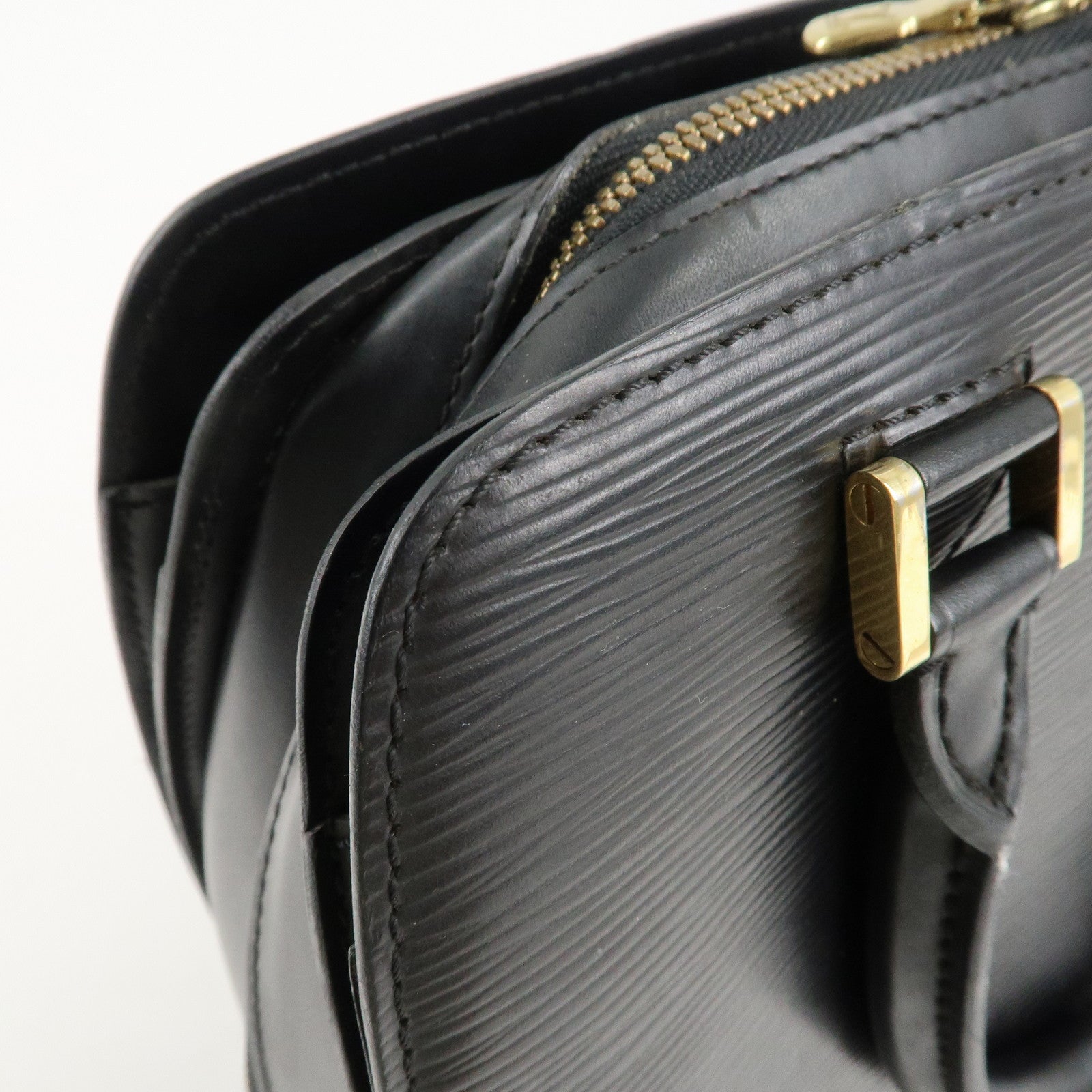 Louis Vuitton Epi Pont Neuf Hand Bag Gold HDW Noir M52052 Used