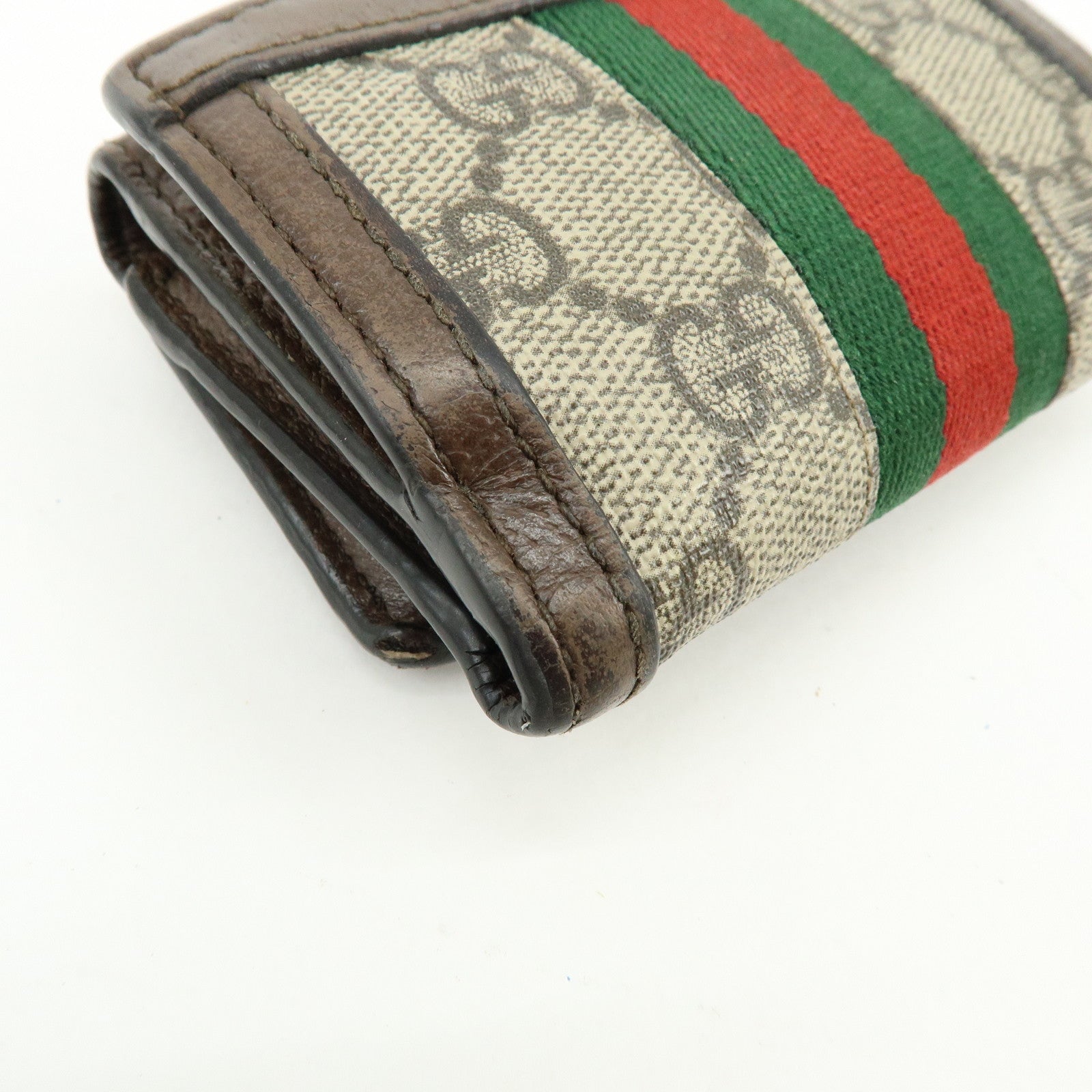 GUCCI Ophidia GG Supreme Leather Tri-Fold Compact Wallet 644334