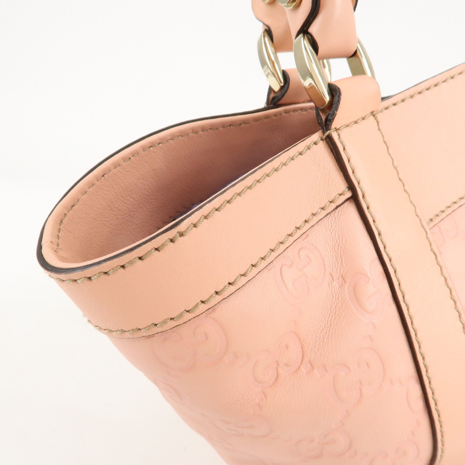 GUCCI Abbey Guccissima Leather Shoulder Bag Tote Bag 211983 Used