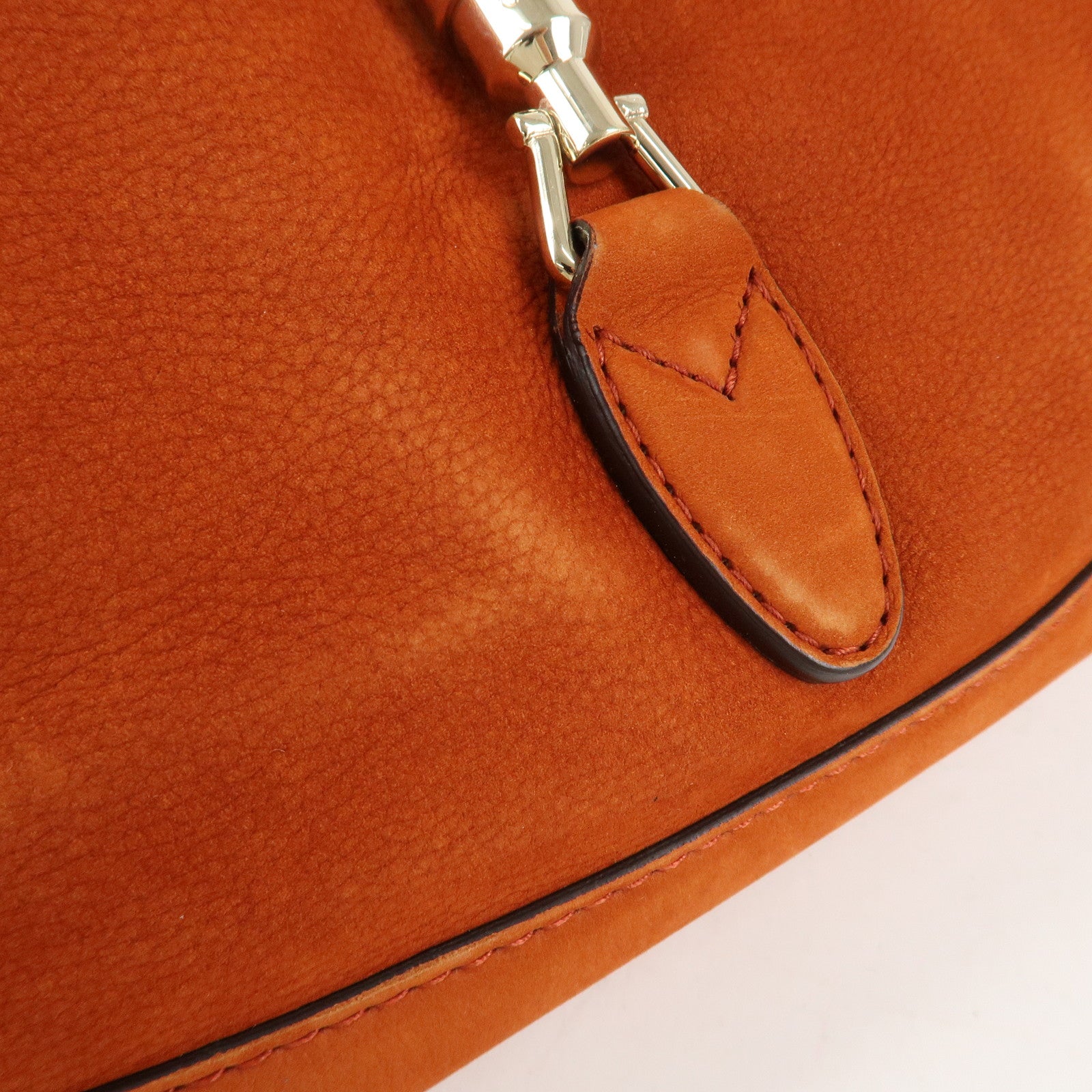 GUCCI New Jackie Suede Shoulder Bag  Orange 277520 Used