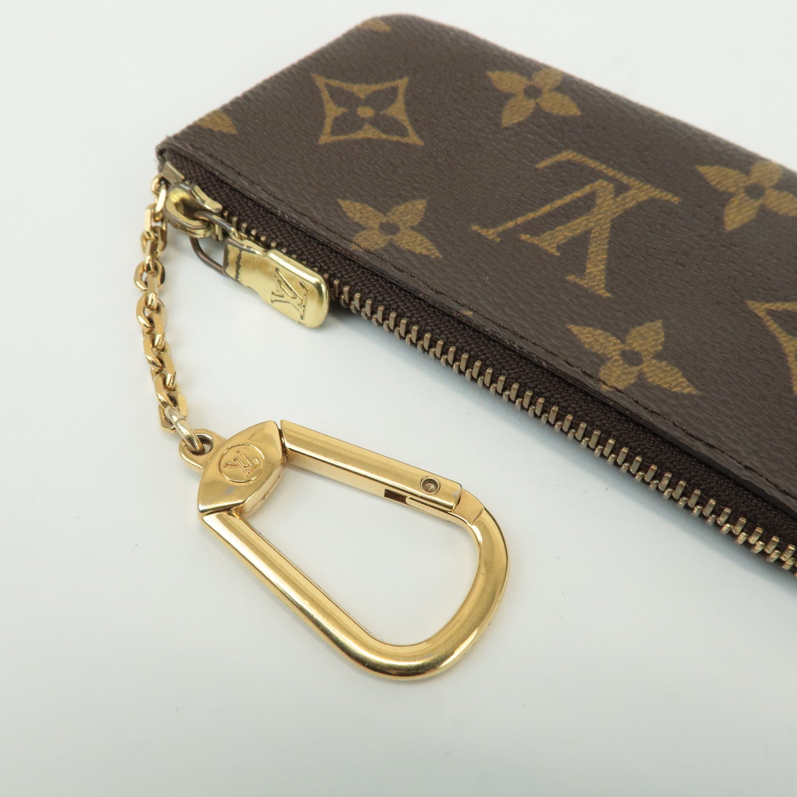 Louis Vuitton Monogram Pochette Cles Coin Case Key Case  M62650