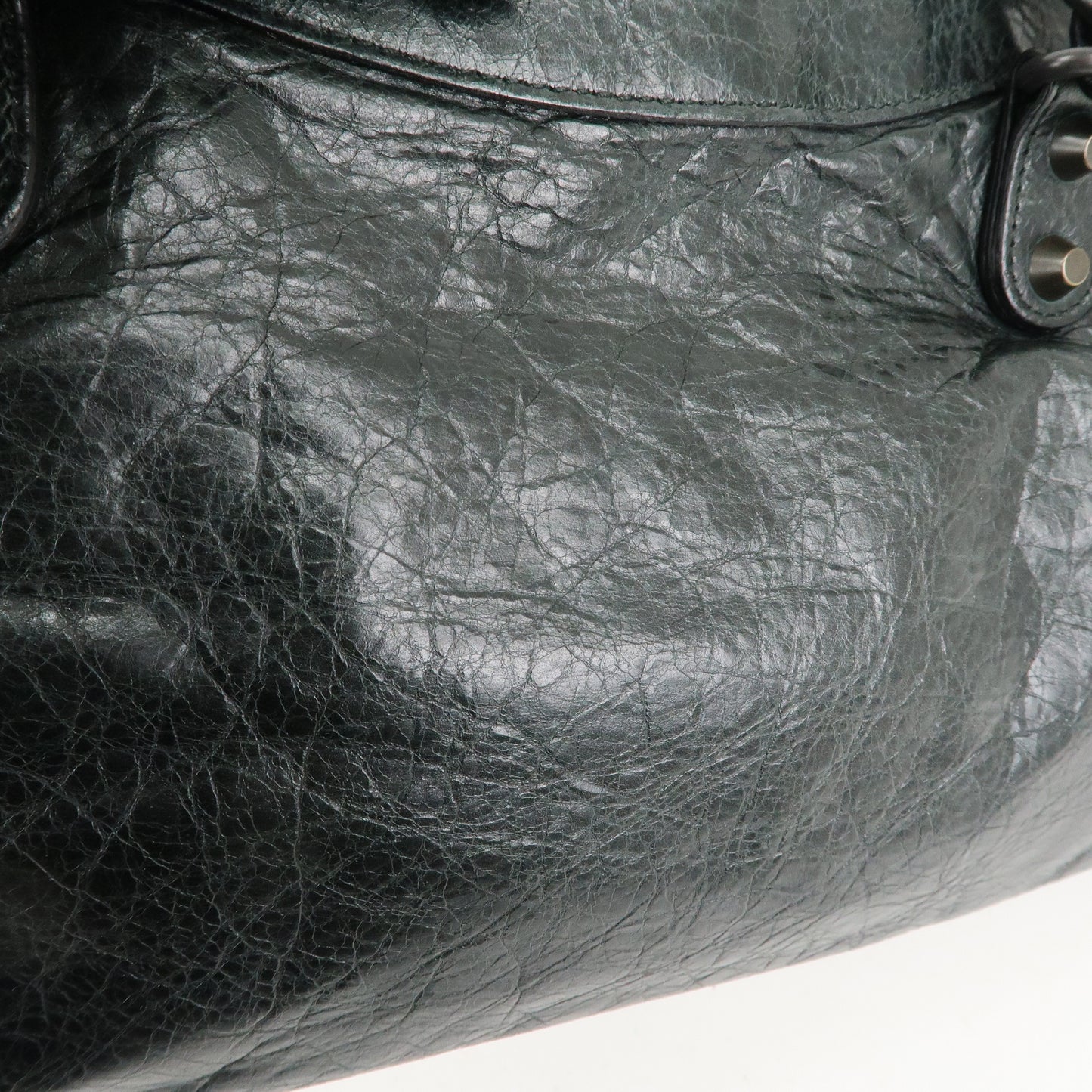 BALENCIAGA The First Leather 2Way Bag Hand Bag Black 103208