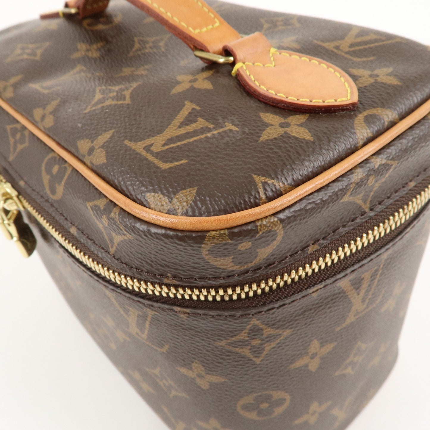 Louis Vuitton Monogram Nice BB Vanity Bag Brown M42265