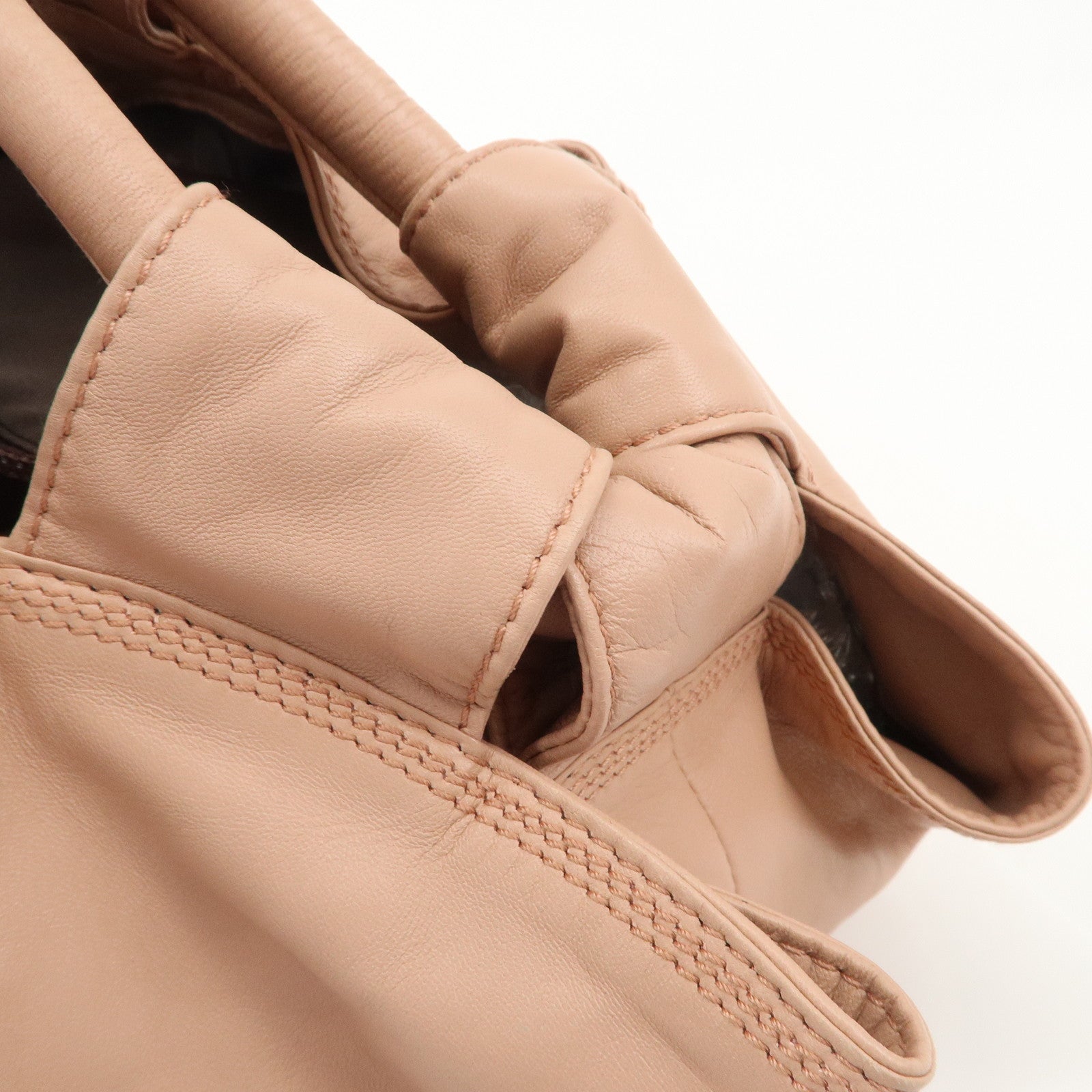 LOEWE Anagram Leather Nappa Aire Hand Bag Pink Used