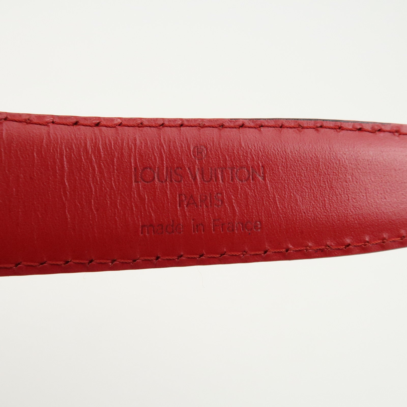 Louis Vuitton Epi Santulle Classic Belt 85/34 Red R15007