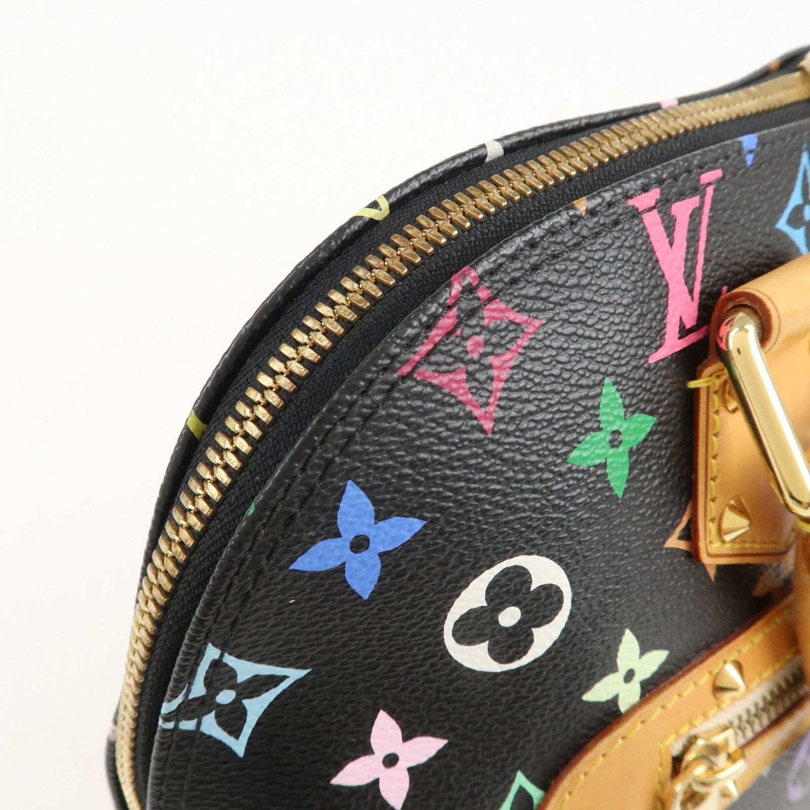 Louis Vuitton Monogram Multicolor Alma Hand Bag Noir M92646