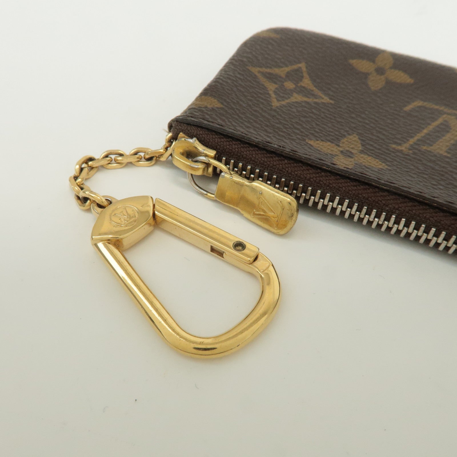 Louis Vuitton Monogram Pochette Cles Coin Case Key Case  M62650