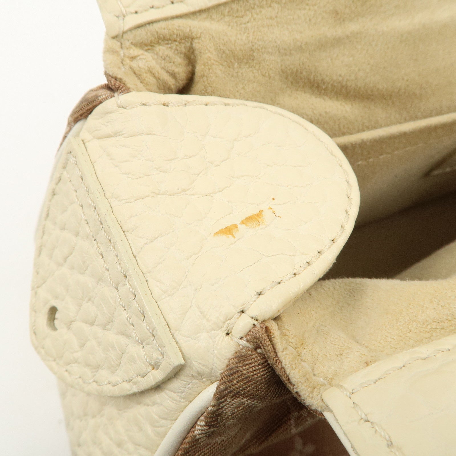 Louis Vuitton Monogram Mini Lin Trapeze PM Hand Bag Caramel M40059 Used