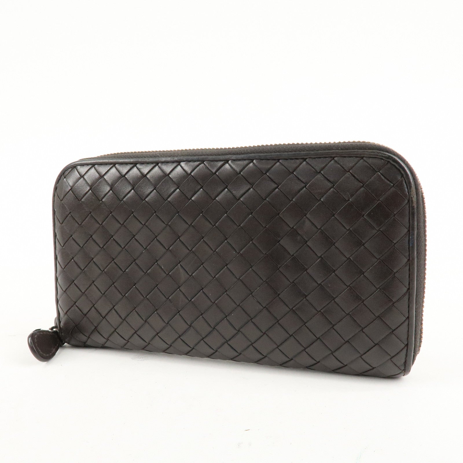 BOTTEGA VENETA Set of 2 Intrecciato Leather Zip Around Wallet