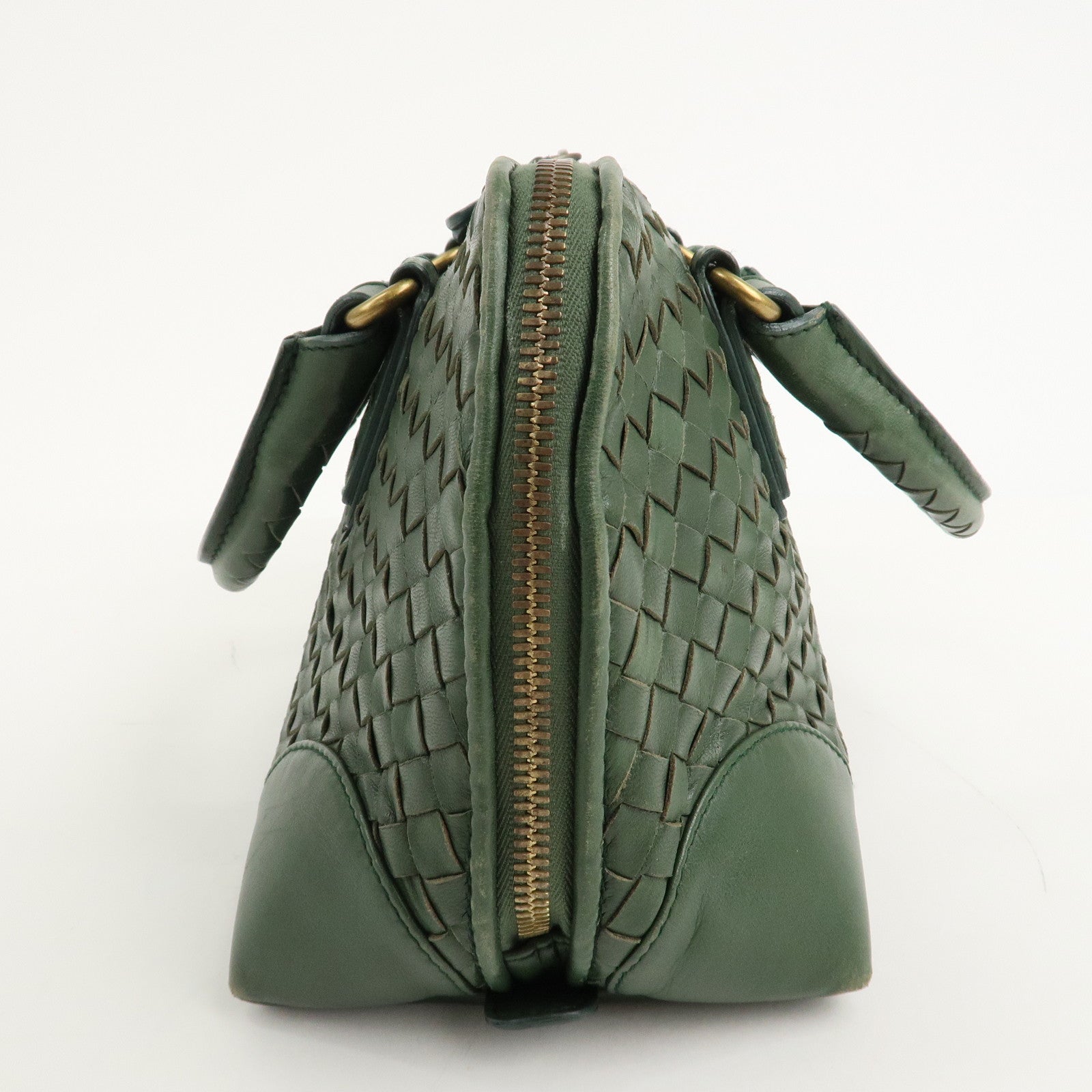 BOTTEGA VENETA Intrecciato Leather Hand Bag Green 192938