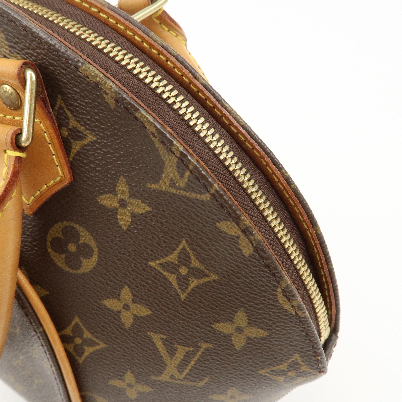 Louis Vuitton Monogram Ellipse MM Hand Bag Brown M51127 Used